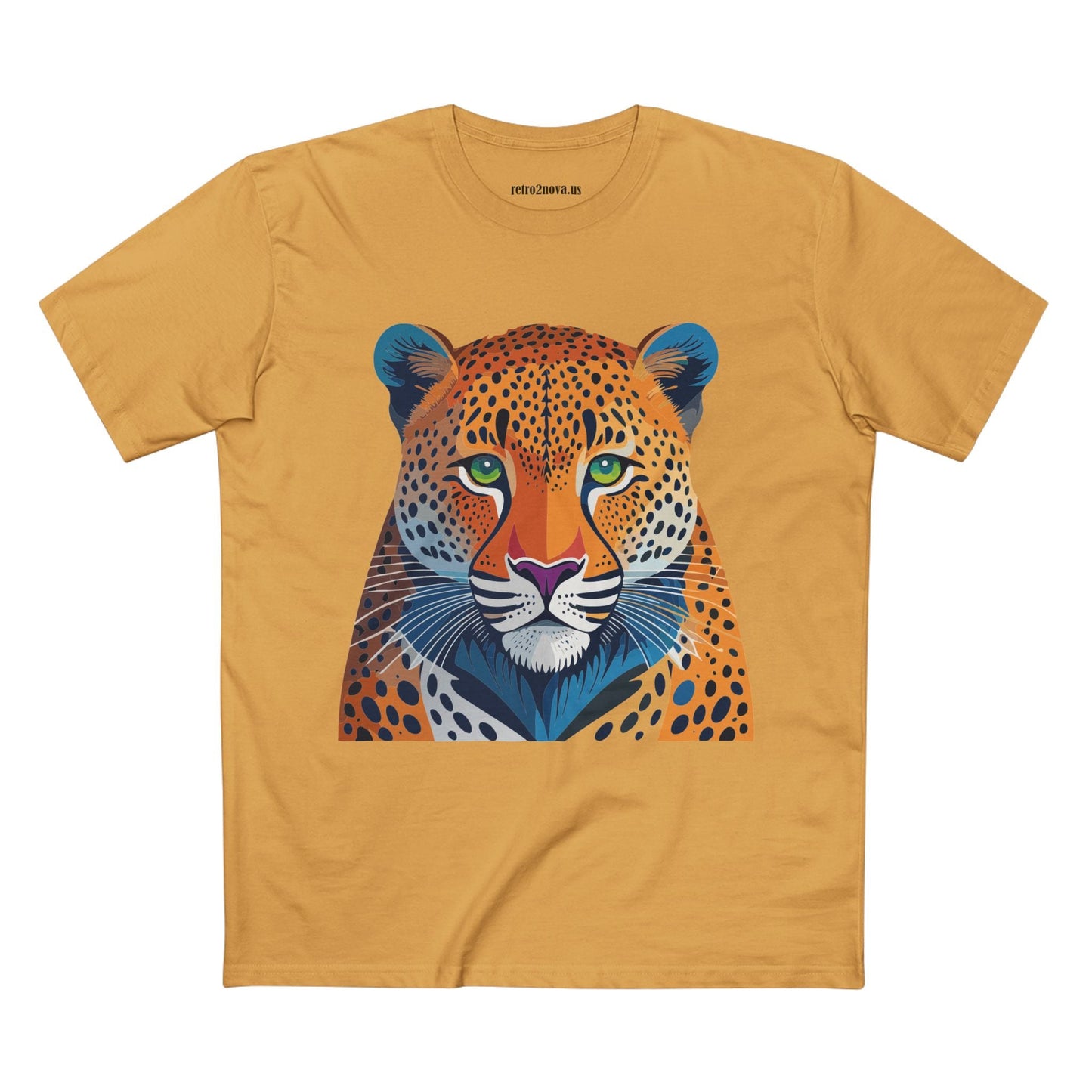 Unisex Cheetah Shirt Premium Cotton Tee With Original Art Design From Retro2Nova Art Collection For Everyday Comfort
