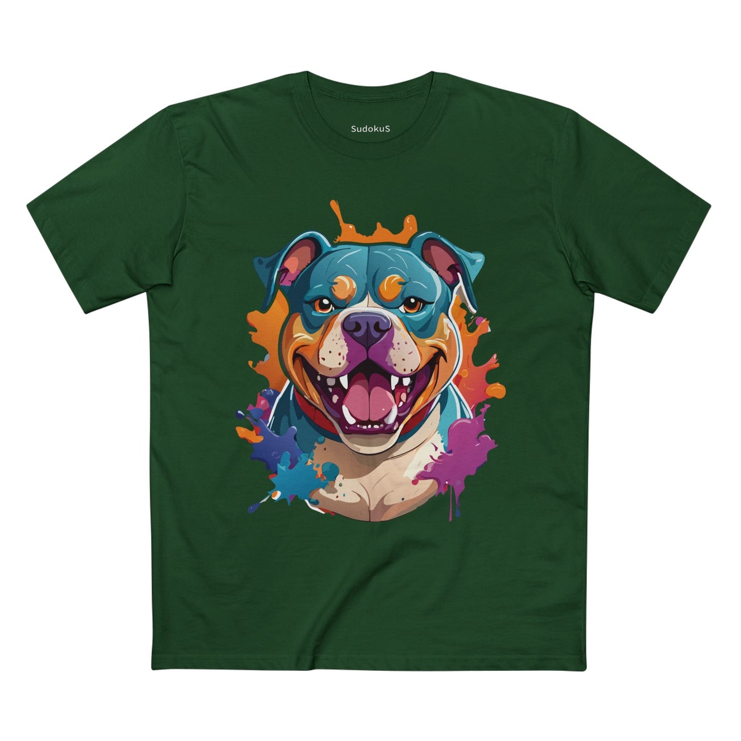 Dog Graphic Unisex 100 Cotton Staple Tee with Animal Design Artwork 36