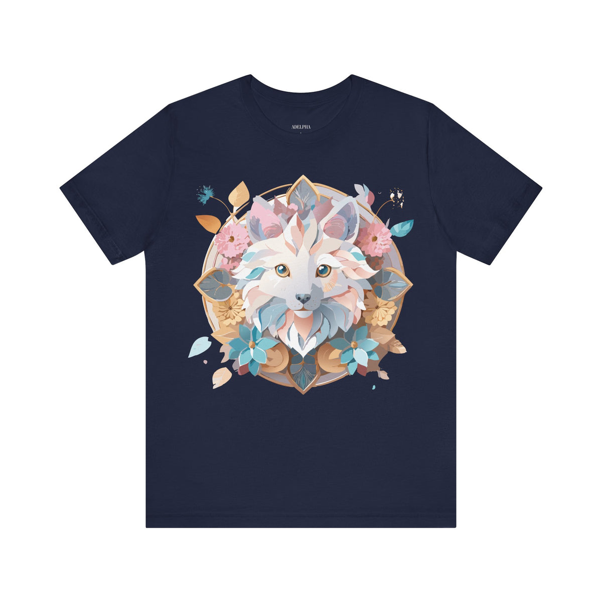 Medallion Graphic Unisex Cotton Bella+Canvas Tee with Art Design d73