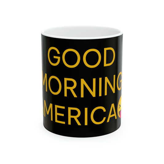 Kaffee- und Teetasse mit Good Morning America-Signatur