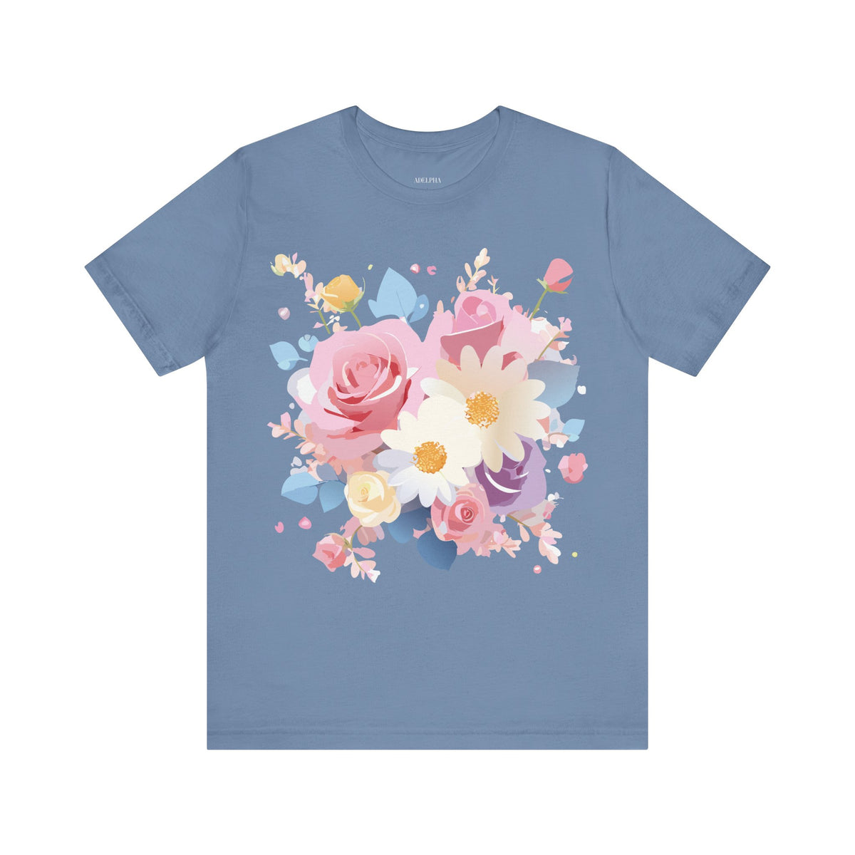 Floral Graphic Tee Shirt - Bella+Canvas Unisex 100 Cotton 12