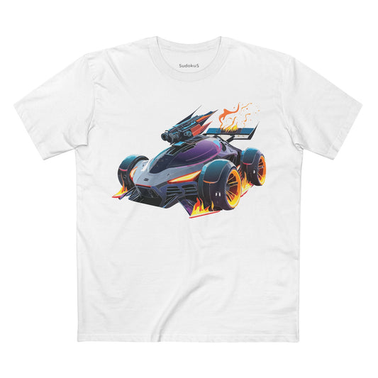 Car Graphic Unisex 100 Cotton Staple Tee 3