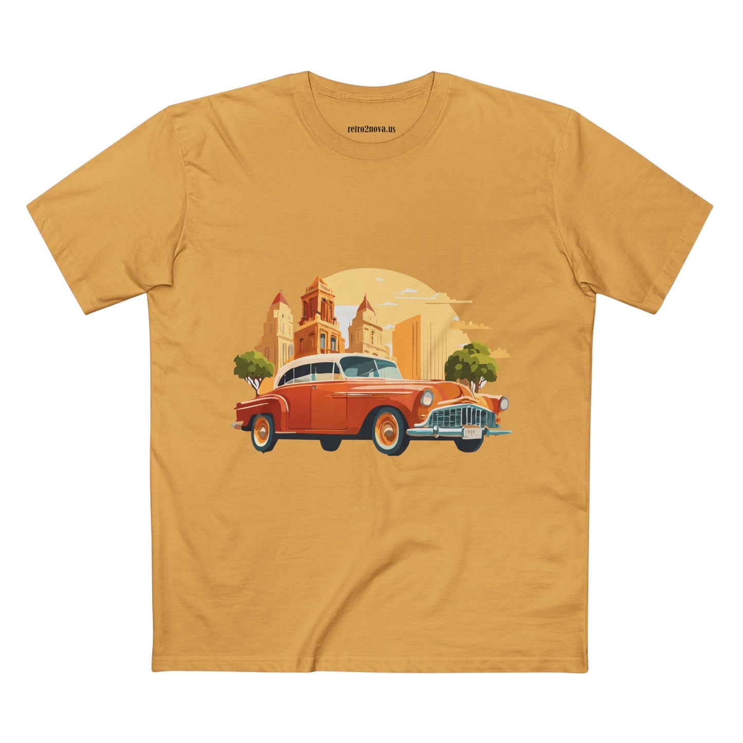 Retro Car Shirts Vintage Car Shirts RC21 Unisex Premium Cotton Tee With Original Art