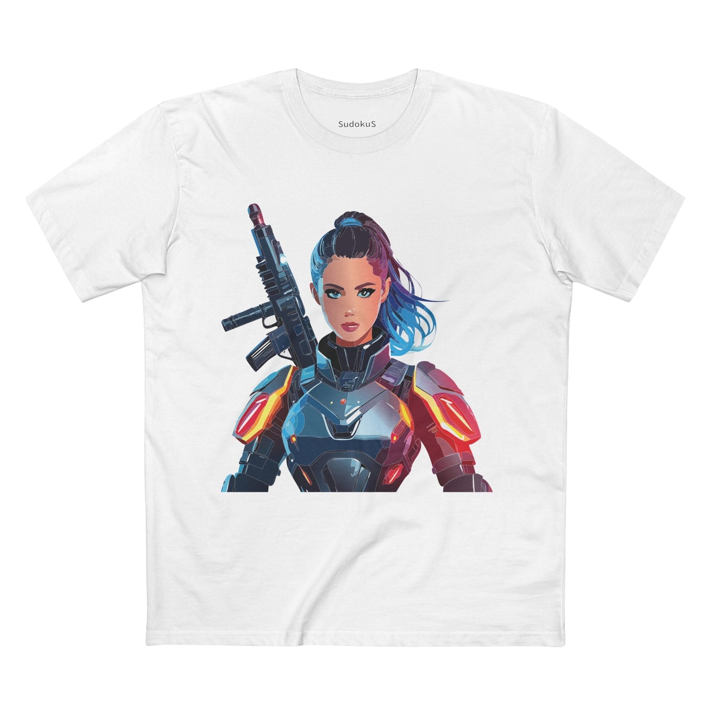 Army-woman Graphic Unisex 100 Cotton Staple Tee 15