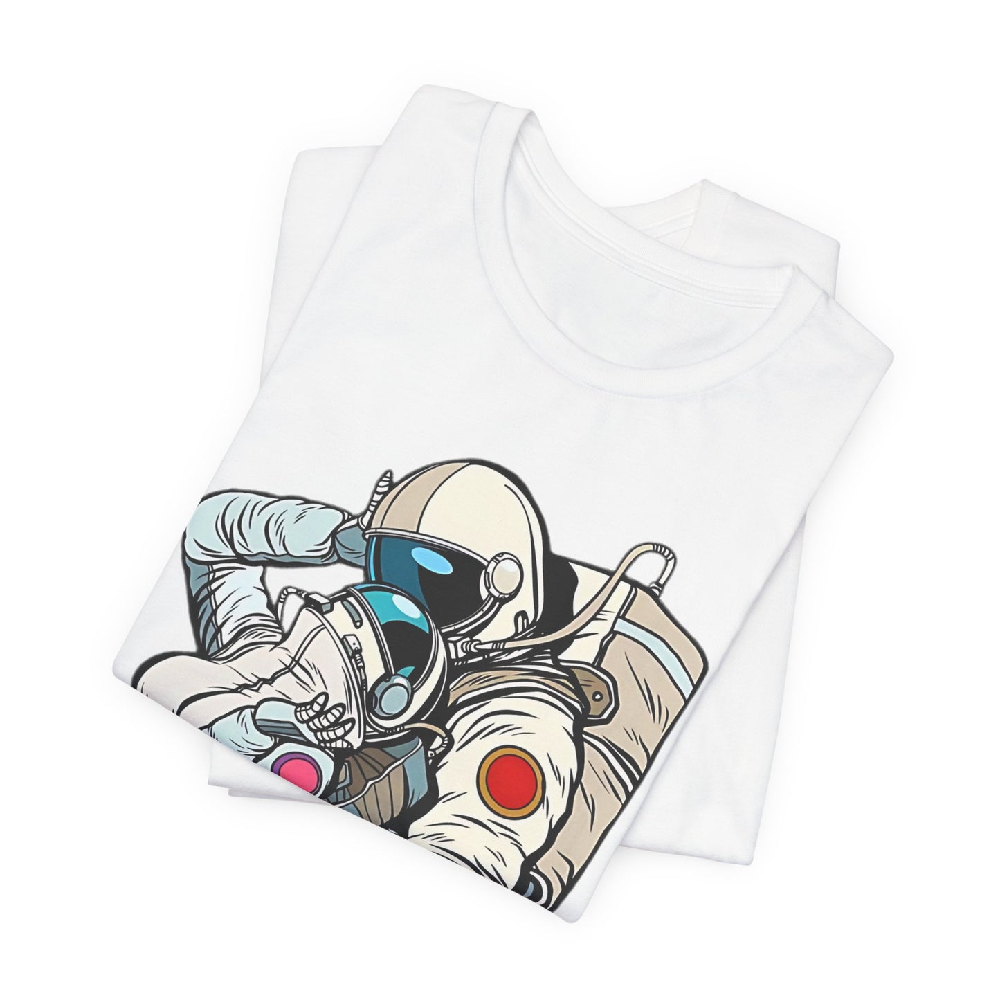 Unisex Astronaut T-shirt, Space Lovers Tee, Cosmic Top, Astronaut Graphic Tee, Cosmos Graphic T-Shirt, Love Shirt Art T-Shirt