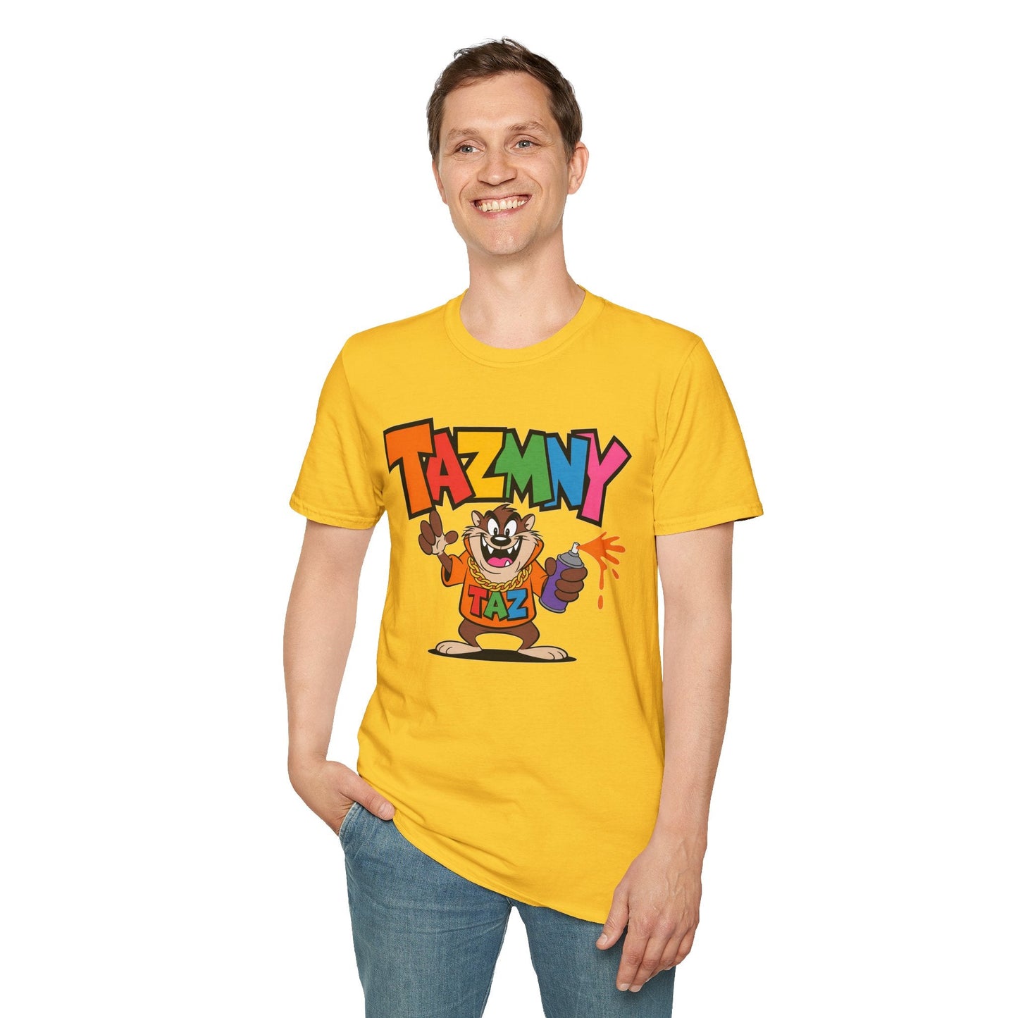 Unisex Cartoon T Shirt With Animation Print Funny Animals Softstyle Tee From Gildan 64000