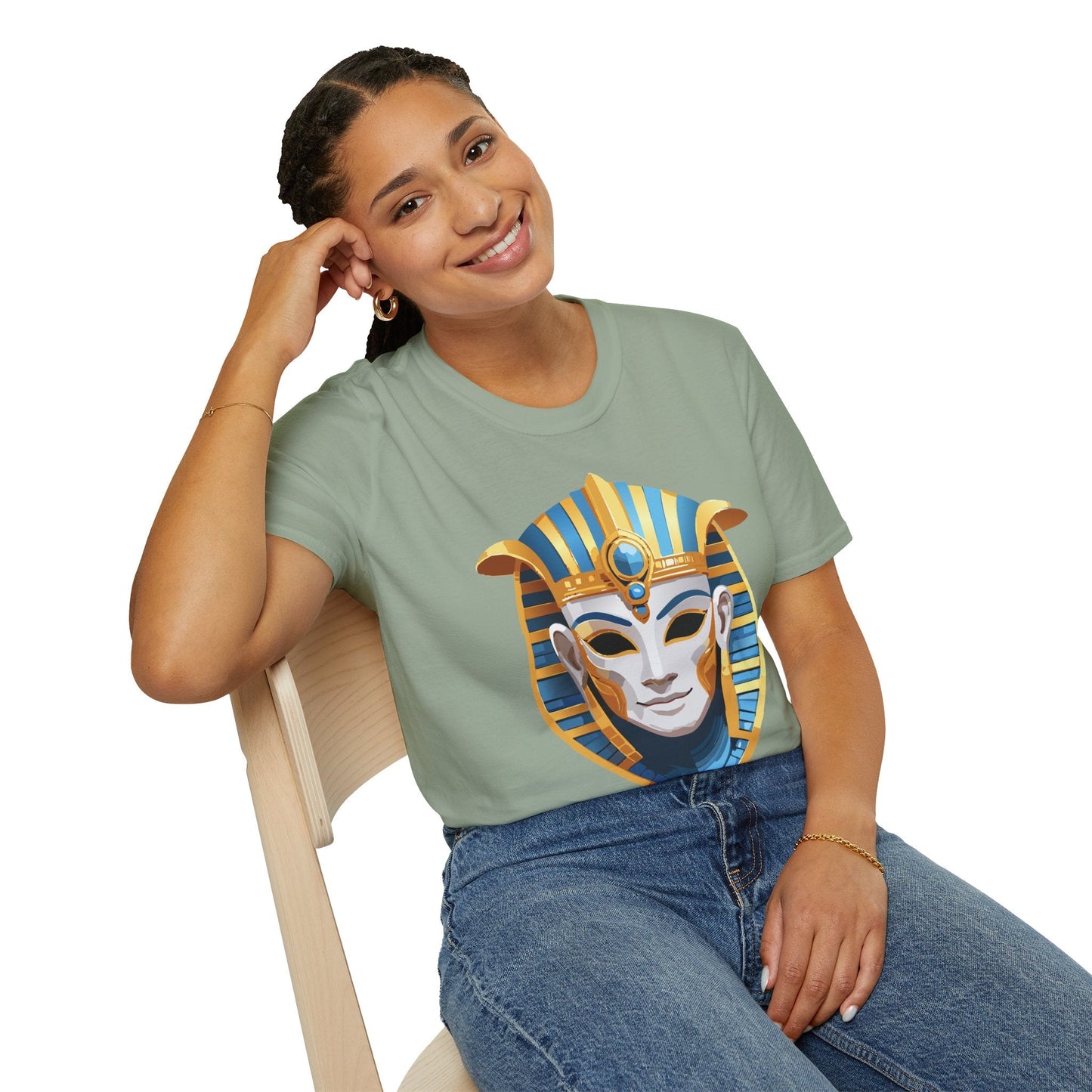 Mask Tee Shirt Unisex Gildan Softstyle 64000 Cotton Tee With Masquerade Design Artwork