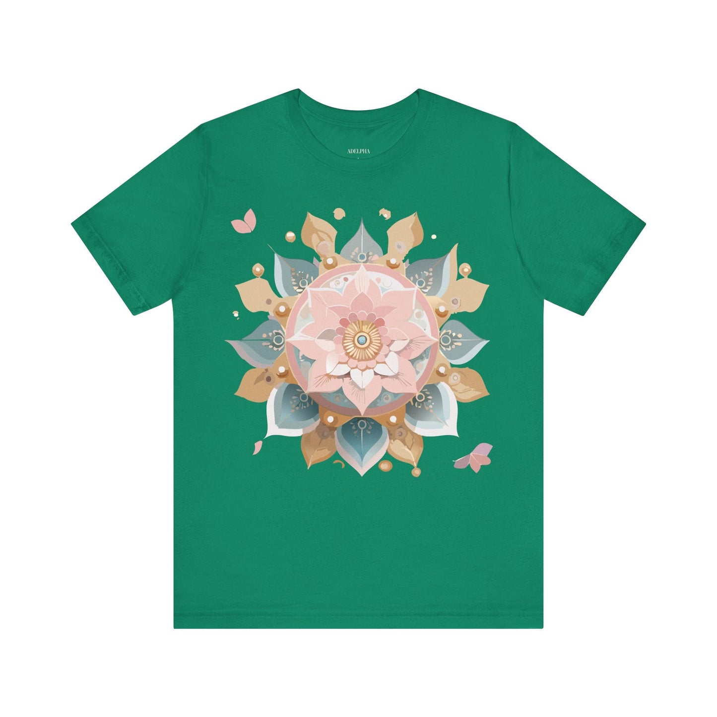 Mandala Graphic Unisex 100 Cotton Vintage Floral Artwork Tee 12