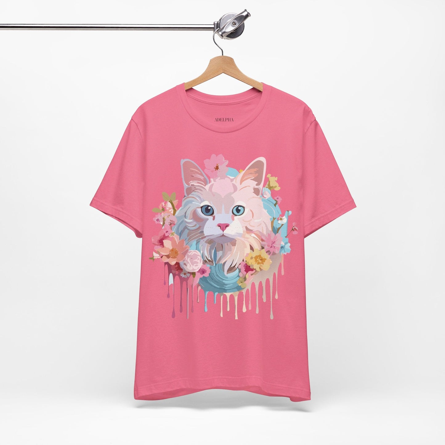 Cat Graphic T Shirt Unisex Short Sleeve Vintage Adelpha Art Tee