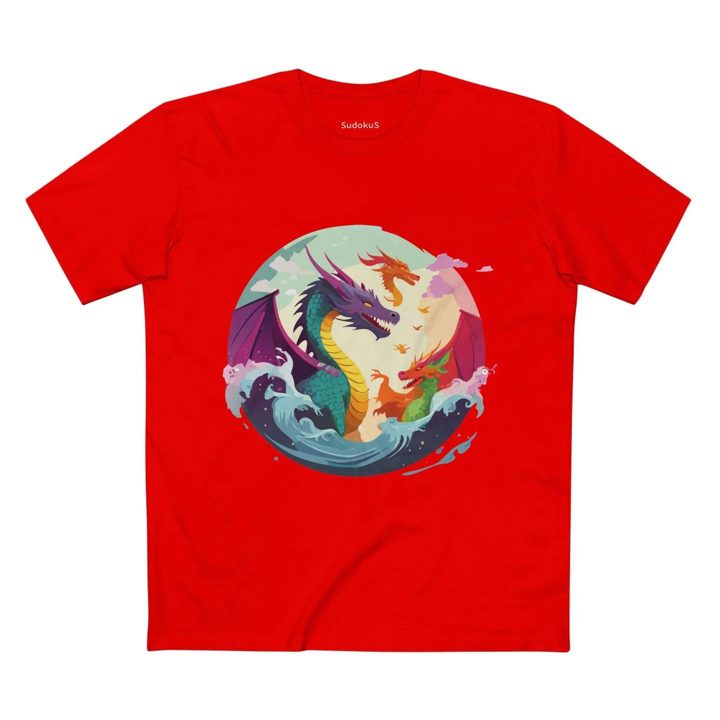 Dragon Graphic Unisex 100 Cotton Staple Tee 14