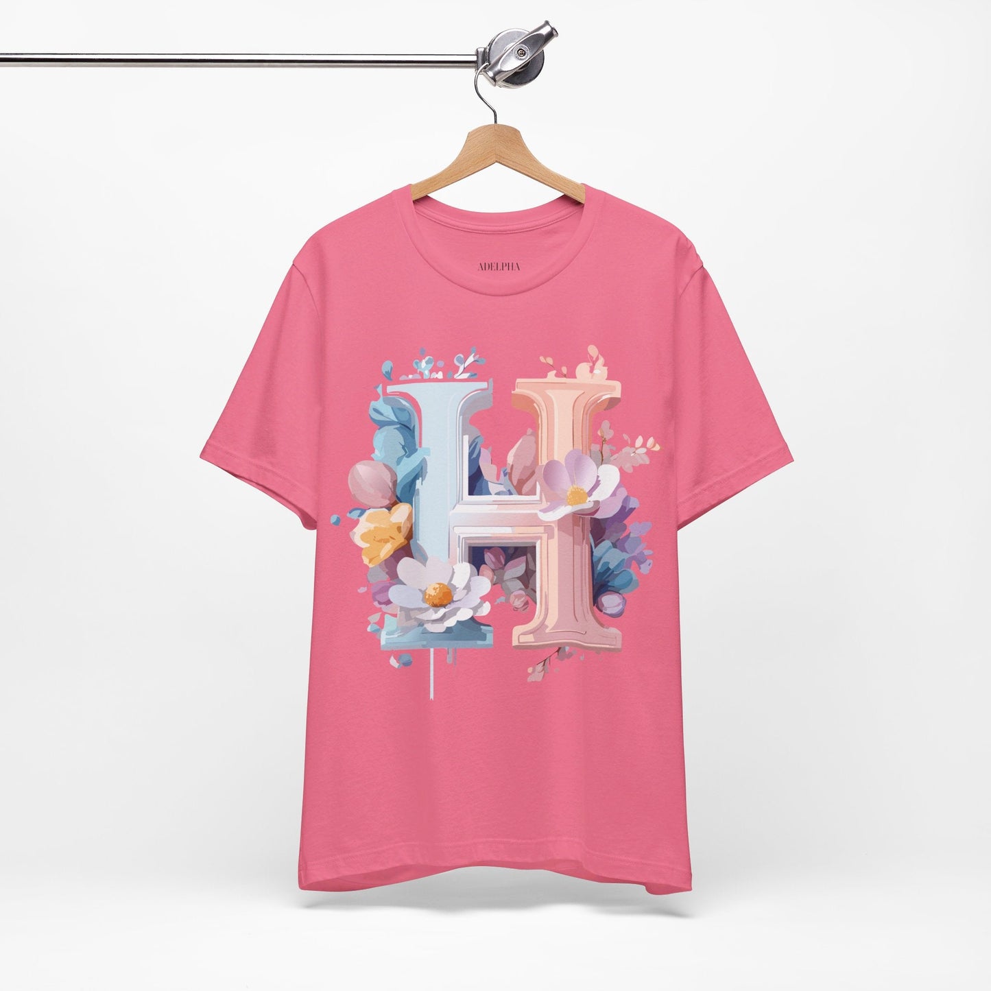 Adelpha Letter H Shirt Unisex Graphic Tee Vintage Inspired Art Design Short Sleeve