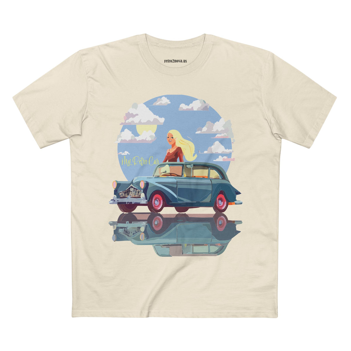 Retro Car Vintage Graphic Tee Staple Unisex 100 Cotton Tee Shirt - RC-12