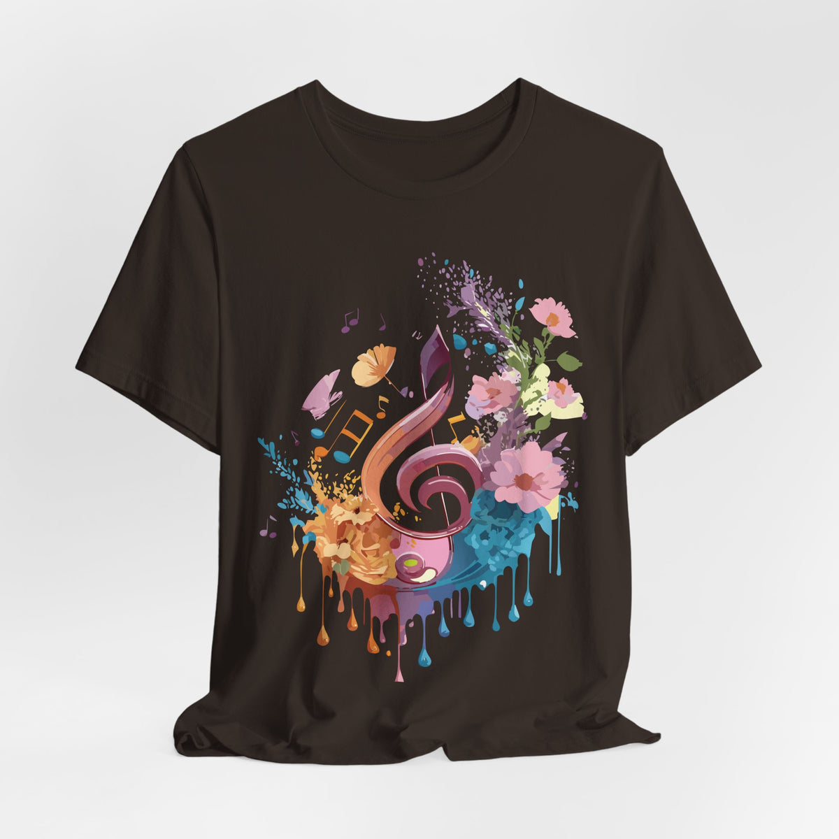 Music Graphic Unisex Cotton Bella+Canvas Tee with Art Design m82