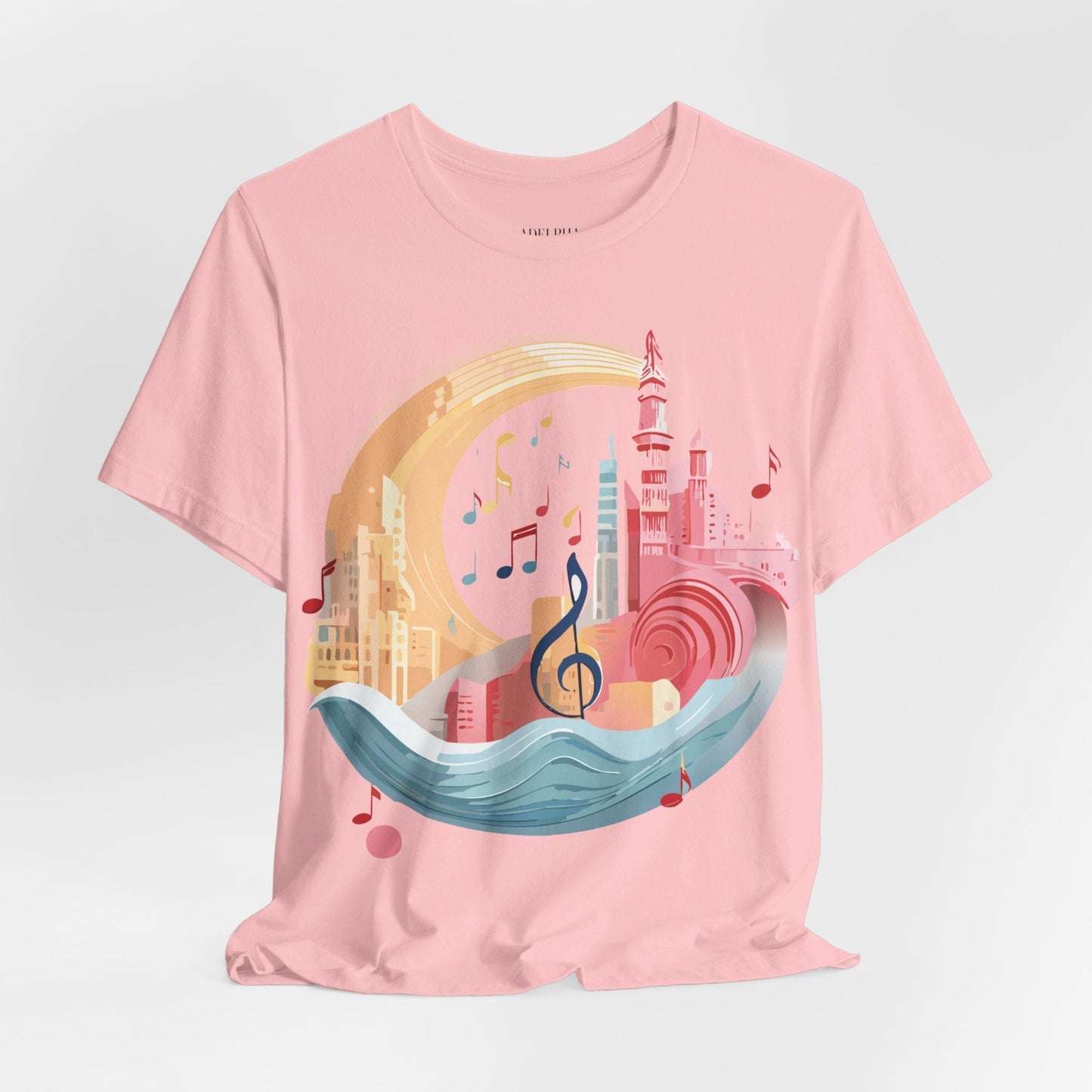 Music Graphic T Shirt Unisex Jersey Short Sleeve Art Design by Adelpha Vintage Inspired Tee