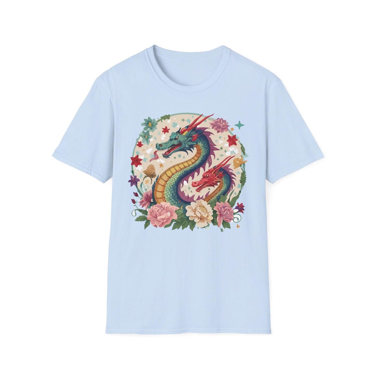 Dragon Graphic Unisex 100 Cotton Tee with Animal Artwork Design 6