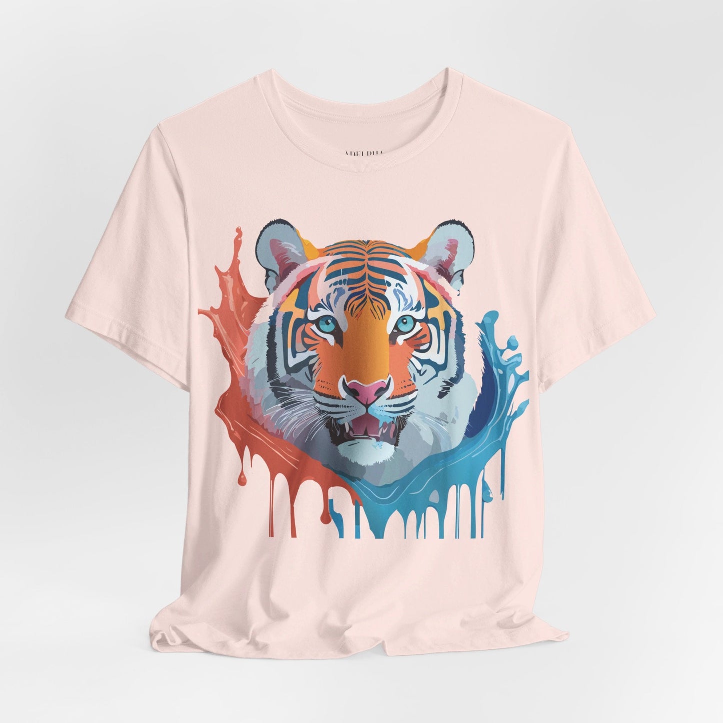 Tiger Graphic Unisex 100 Cotton Vintage Art with Animal Tee 22