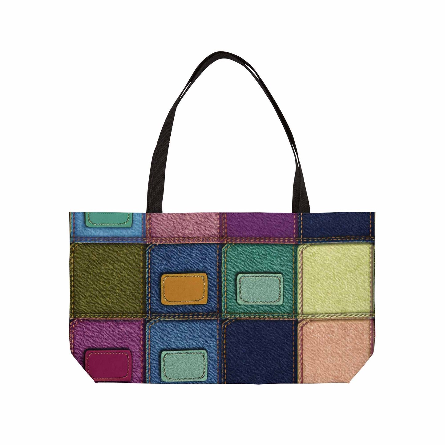Denim Color Imitation Print Unisex  Yoga Bag  Spun Polyester 24x13 Canvas Gym Bag 26-2