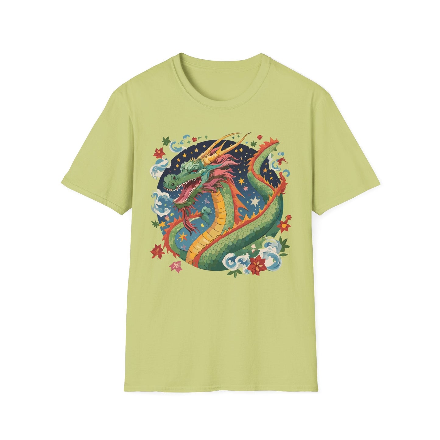 Dragon Graphic Unisex 100 Cotton Tee with Animal Artwork Design 9
