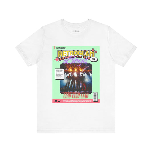 Magazine Cover Graphic Unisex Cotton Bella+Canvas Tee with Retro Poster ab28
