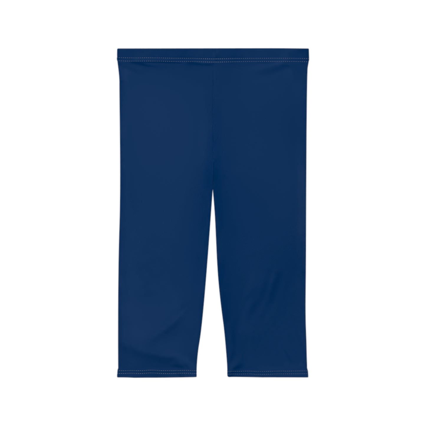 Oxford Navy Color Women's Brushed Suede Poly Span Casual Capri Leggings XS-2XL