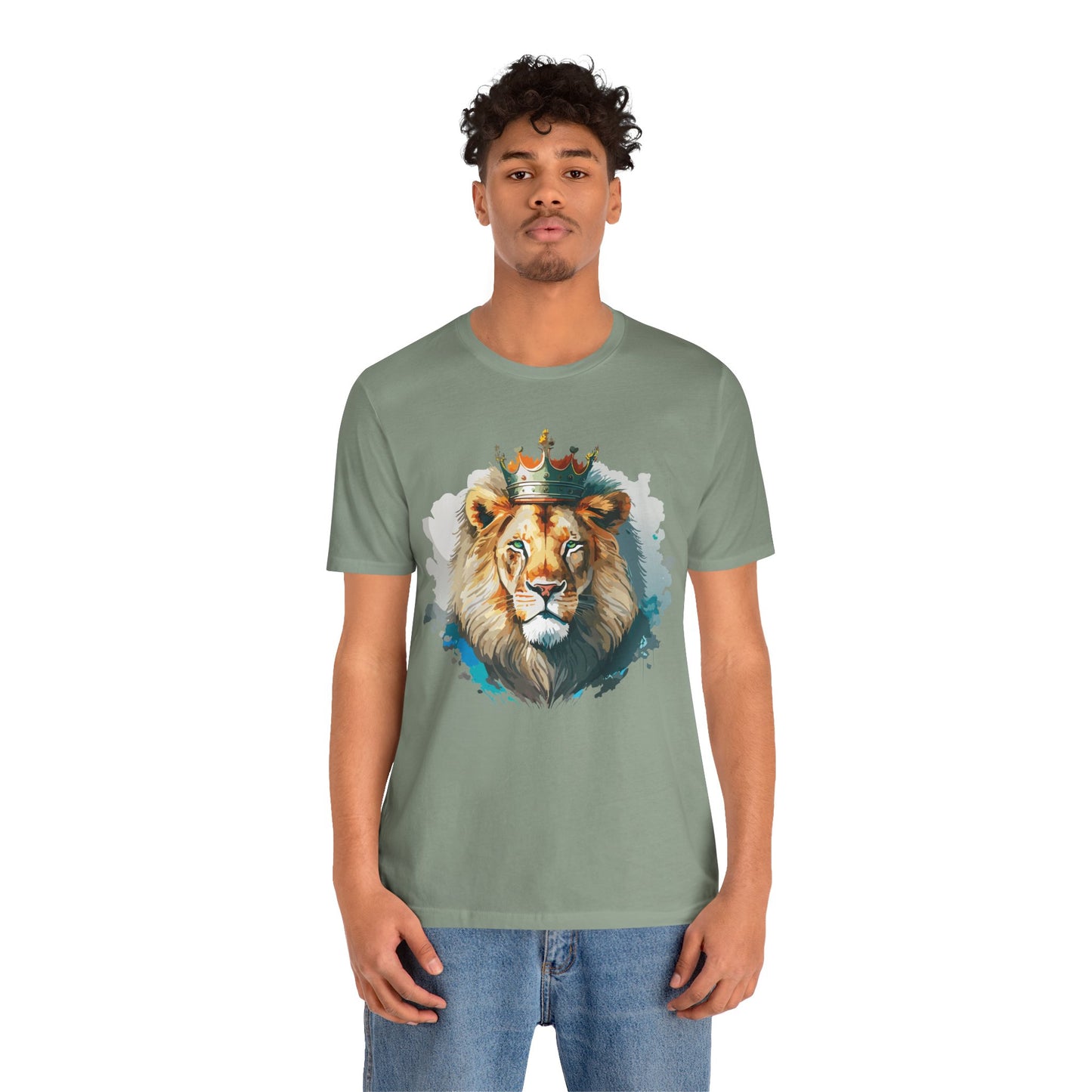Lion Shirt, Animal Shirt, T-Shirt with Lion, Art Design Tee, Animal Tees, Safari T-Shirt, Crown Tee 13