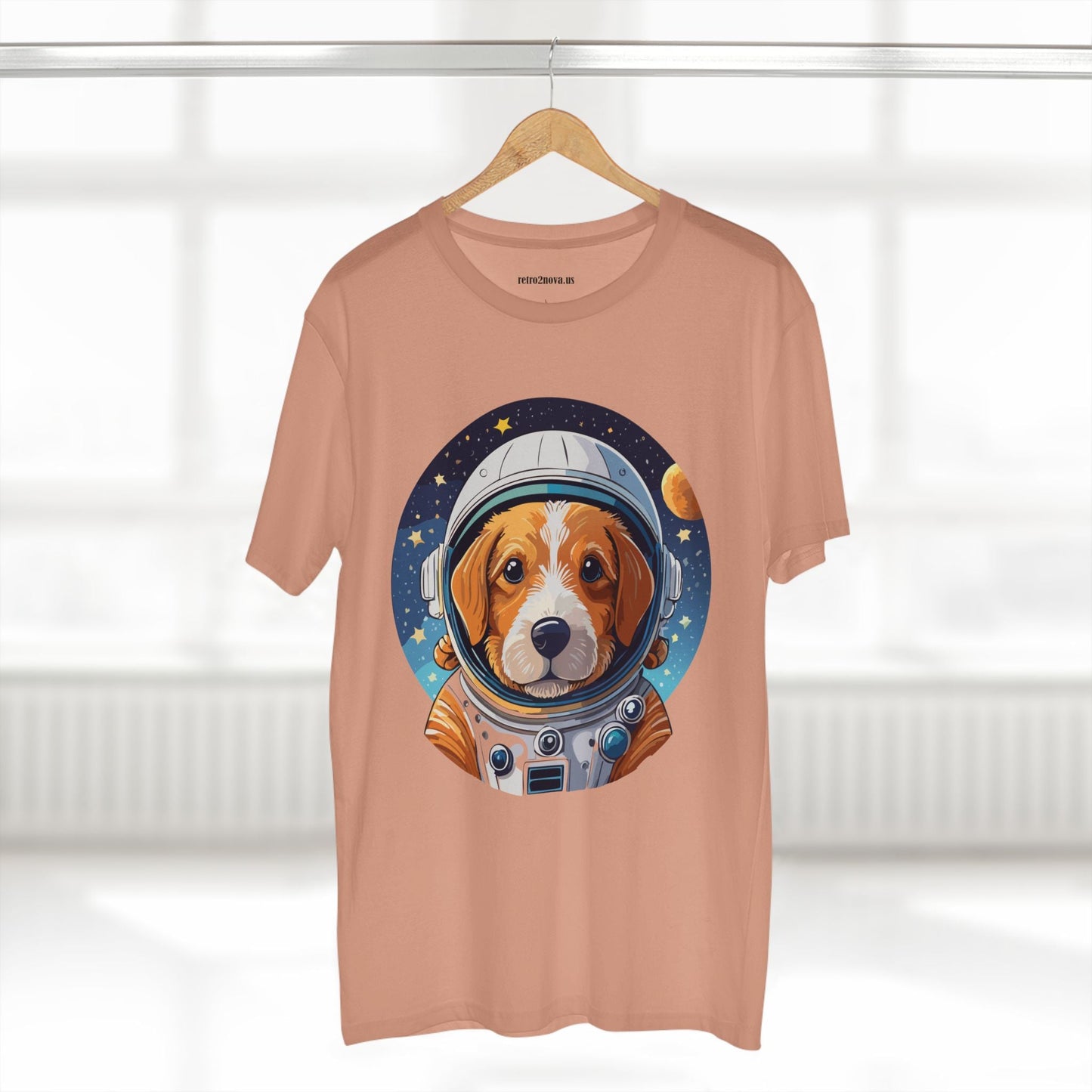 Unisex Dog Art Shirt Premium Cotton Tee With Original Retro2Nova Design From Art Collection For Everyday Comfort