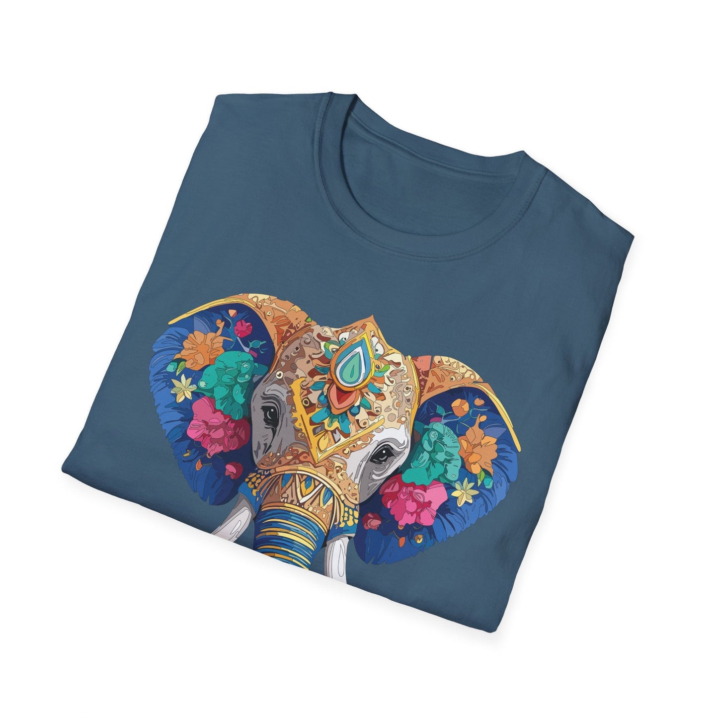 Elephant T Shirt Unisex Gildan Softstyle 64000 100 Percent Cotton Graphic Animal Tee