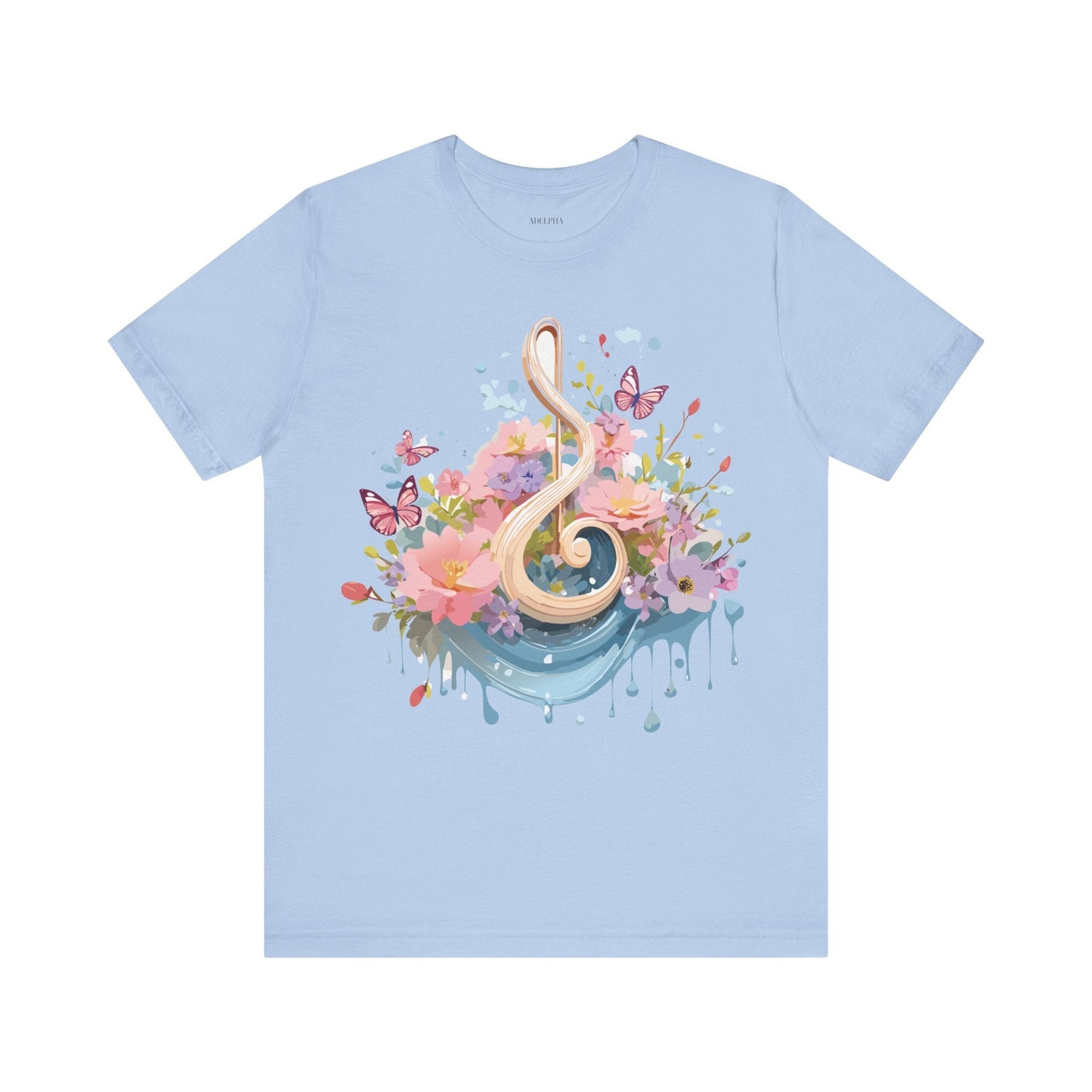 Music Graphic T Shirt Unisex Short Sleeve Adelpha Vintage Inspired Artwork Tee Premium Edition