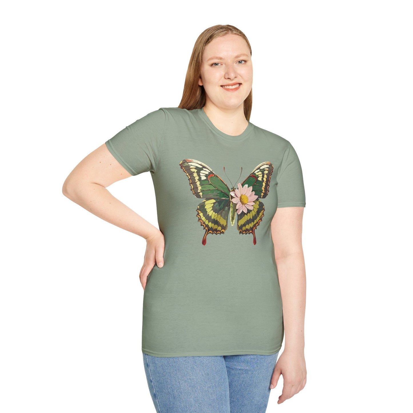 Butterfly Shirt Unisex Monarch Butterfly Tee Gildan Softstyle 64000 100% Ring Spun Cotton