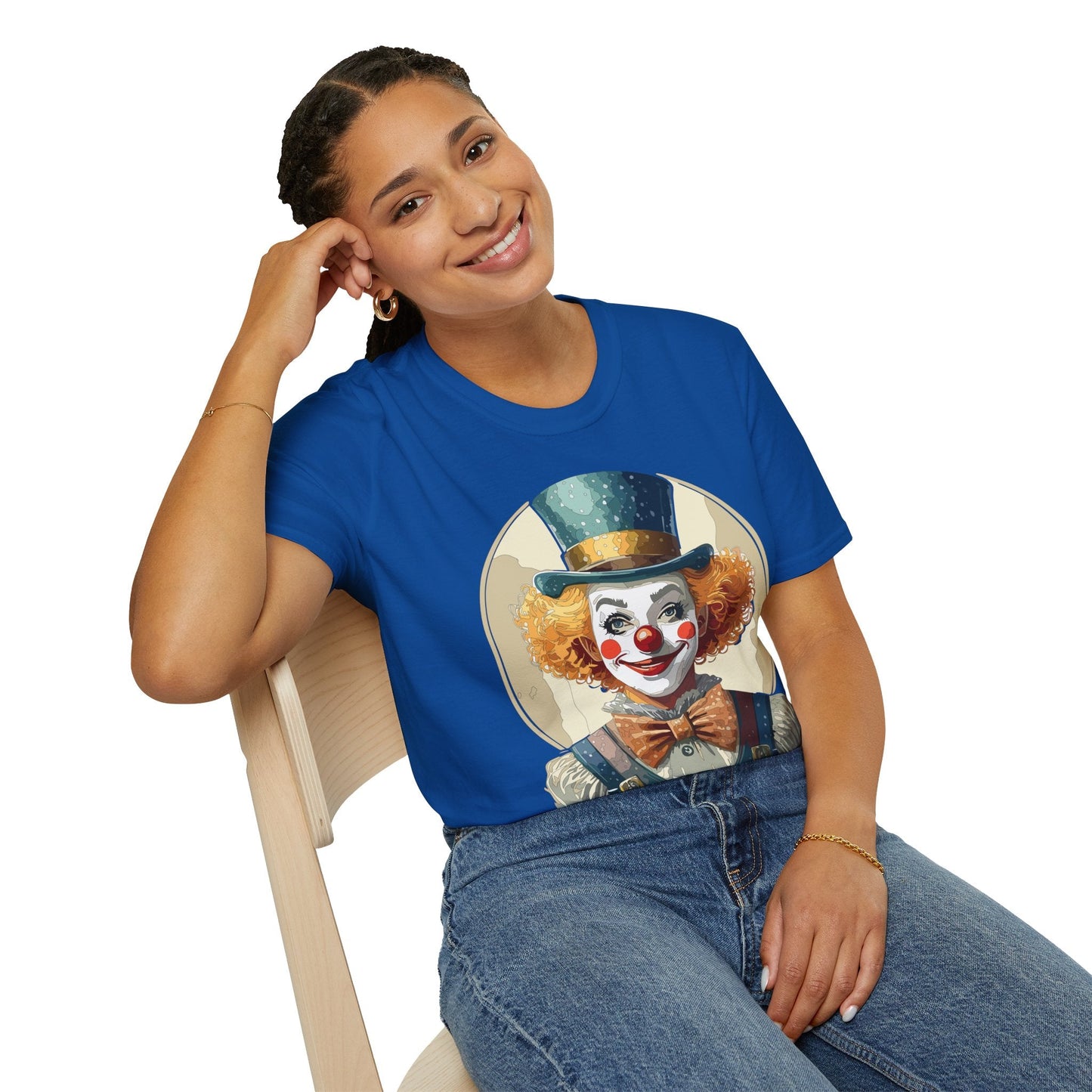 Clown Shirt Unisex T Shirt With Clown Circus Theme Funny Man Shirt Gildan Softstyle 64000