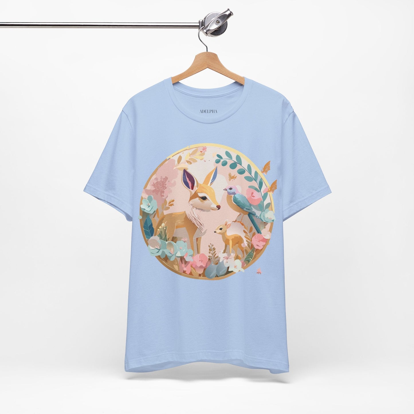 Adelpha Medallion Graphic T Shirt Unisex Short Sleeve Vintage Inspired Art Design Tee