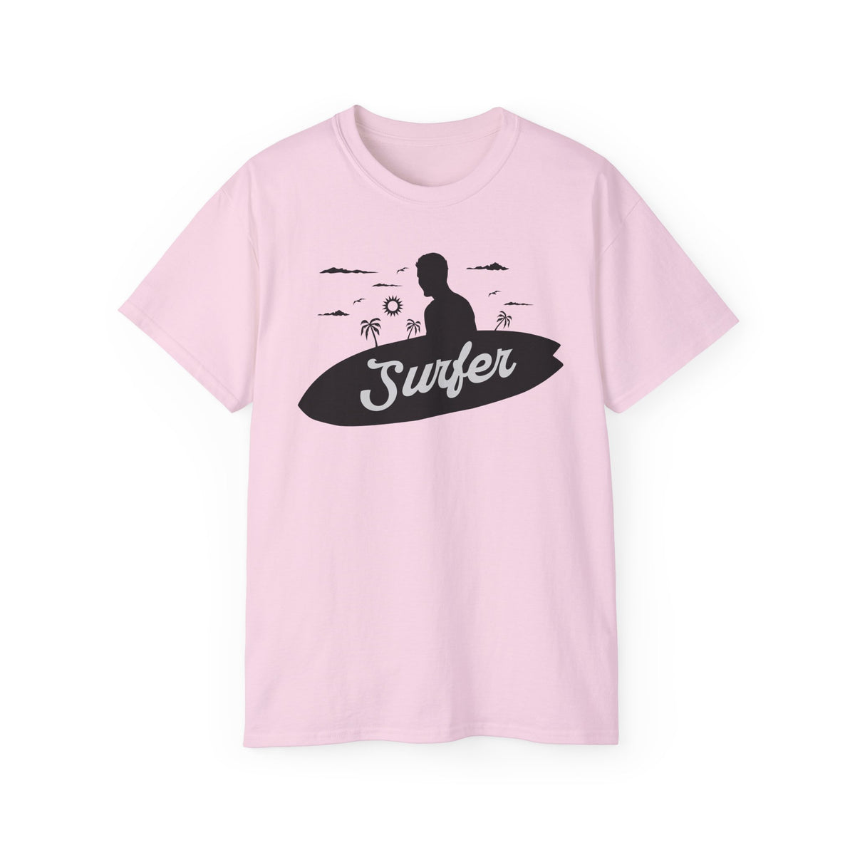 Surfer silhouette surfboard T-Shirt | Beach ocean waves design