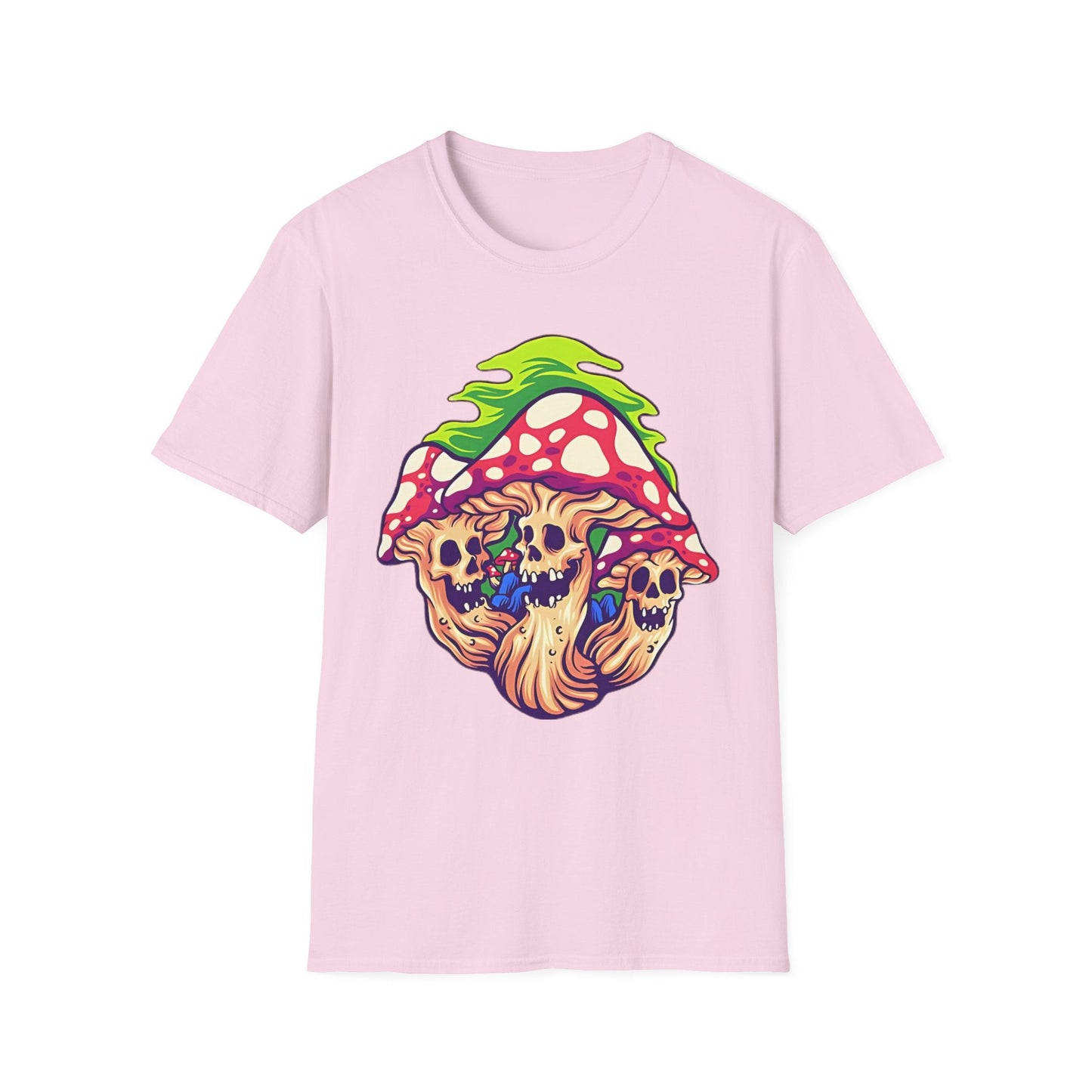 Mashroom Tee Shirt Unisex Softstyle Gildan 64000 Cotton With Funny Mashroom Design