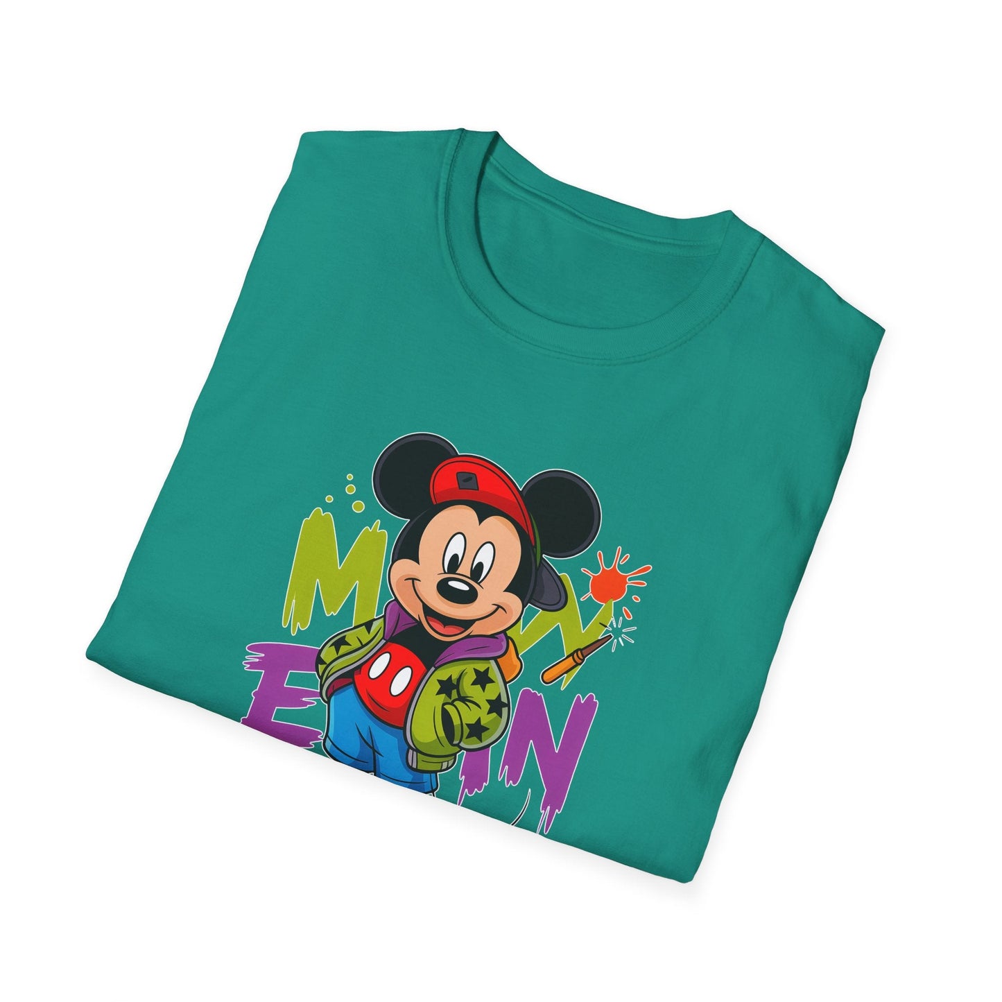 Unisex Cartoon T Shirt With Animals Animation Tee Premium Softstyle Gildan 64000