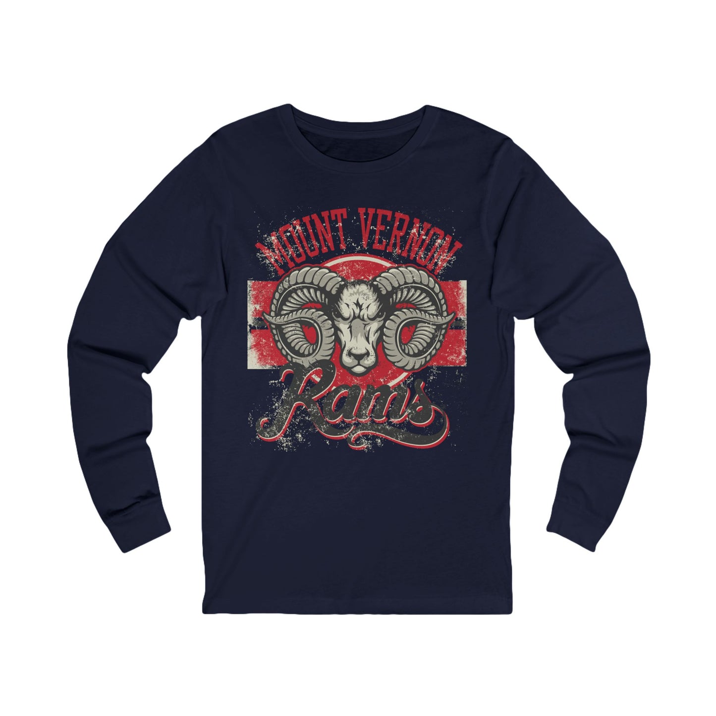 Varan6 Unisex Rams Logo Long Sleeve Tee, Sports Logo Jersey Shirt, Sports Rams T-Shirts with Long Sleeves