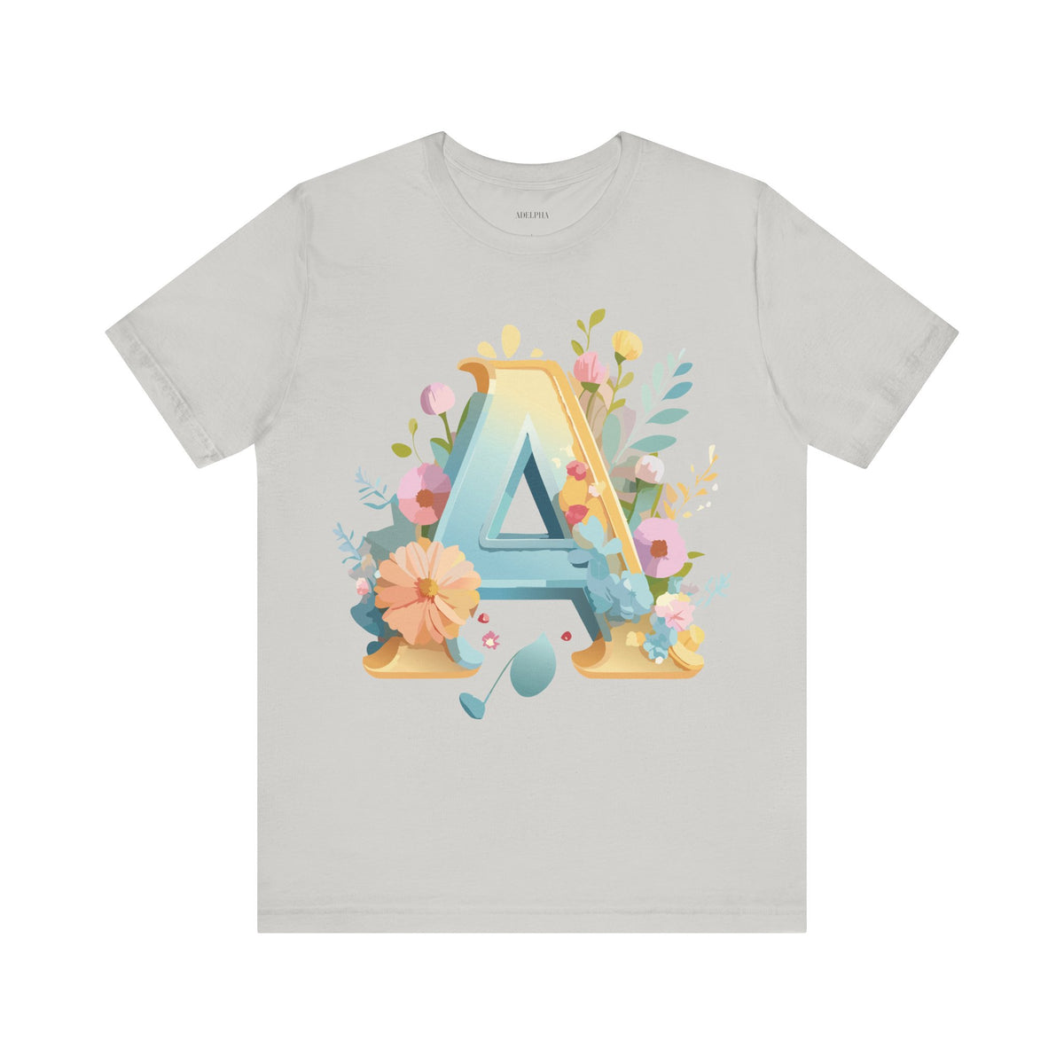 Letter A Graphic Unisex Cotton Bella+Canvas Tee with Art Letter Design