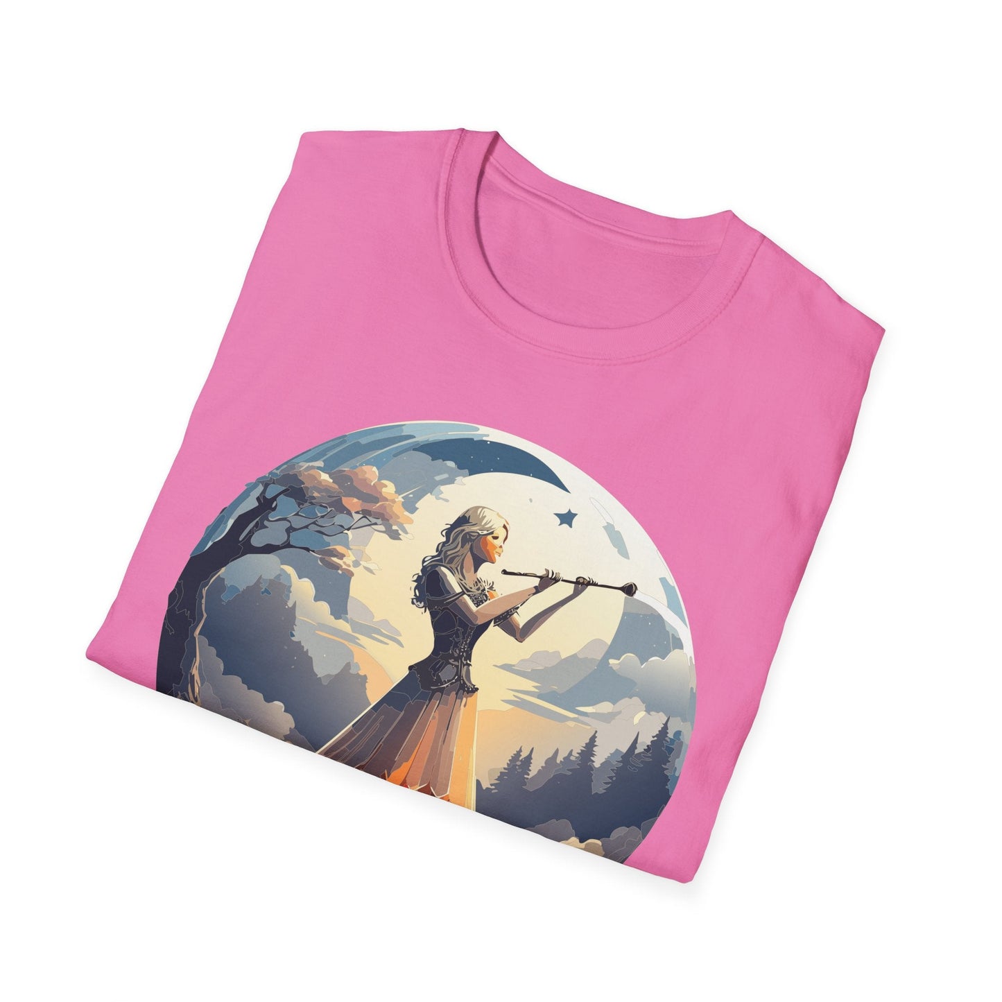 Unisex Softstyle Graphic T Shirt 100 Percent Ring Spun Cotton Art Design Tee For Women