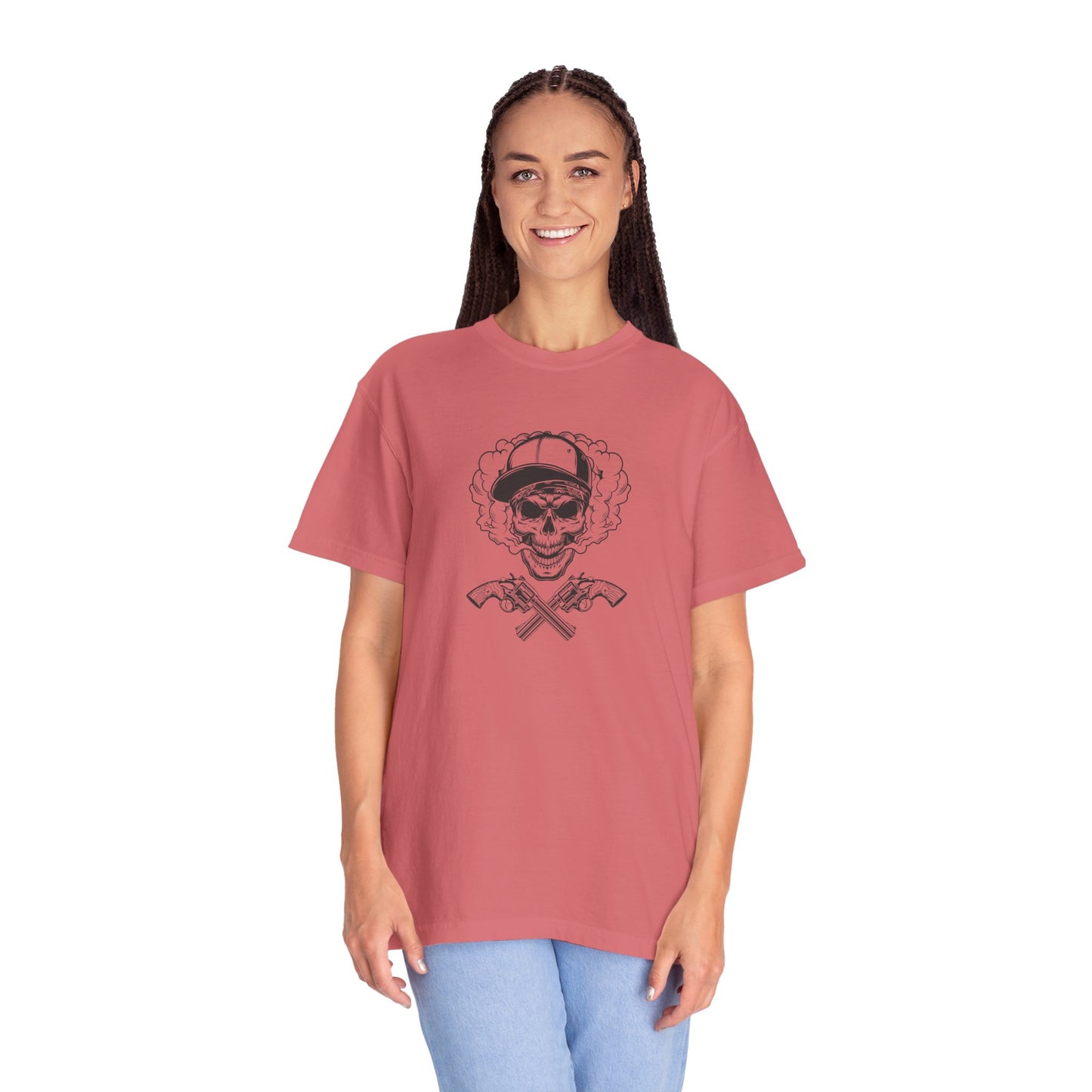 Unisex Cotton Tee Shirt with Skull