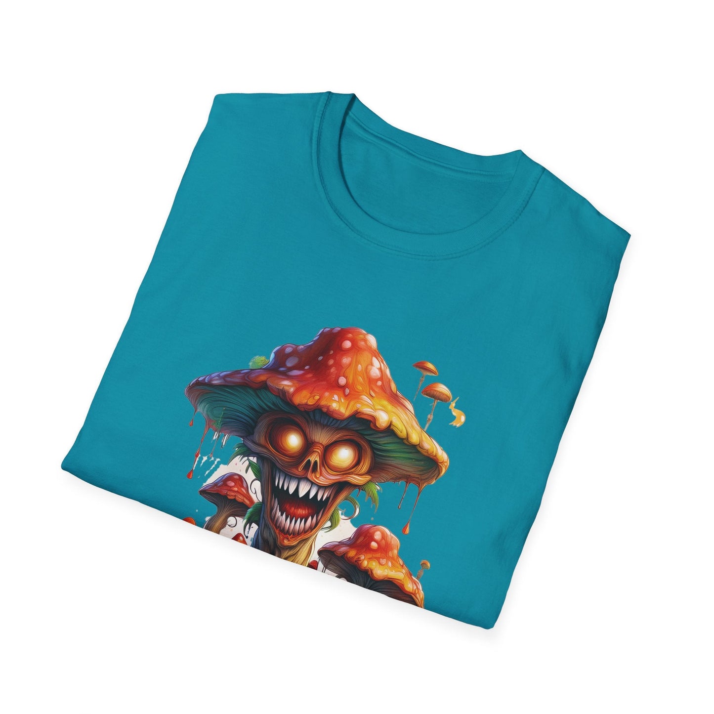 Mashroom Tee Shirt Unisex Softstyle 64000 100% Ring Spun Cotton with Funny Mushroom Artwork