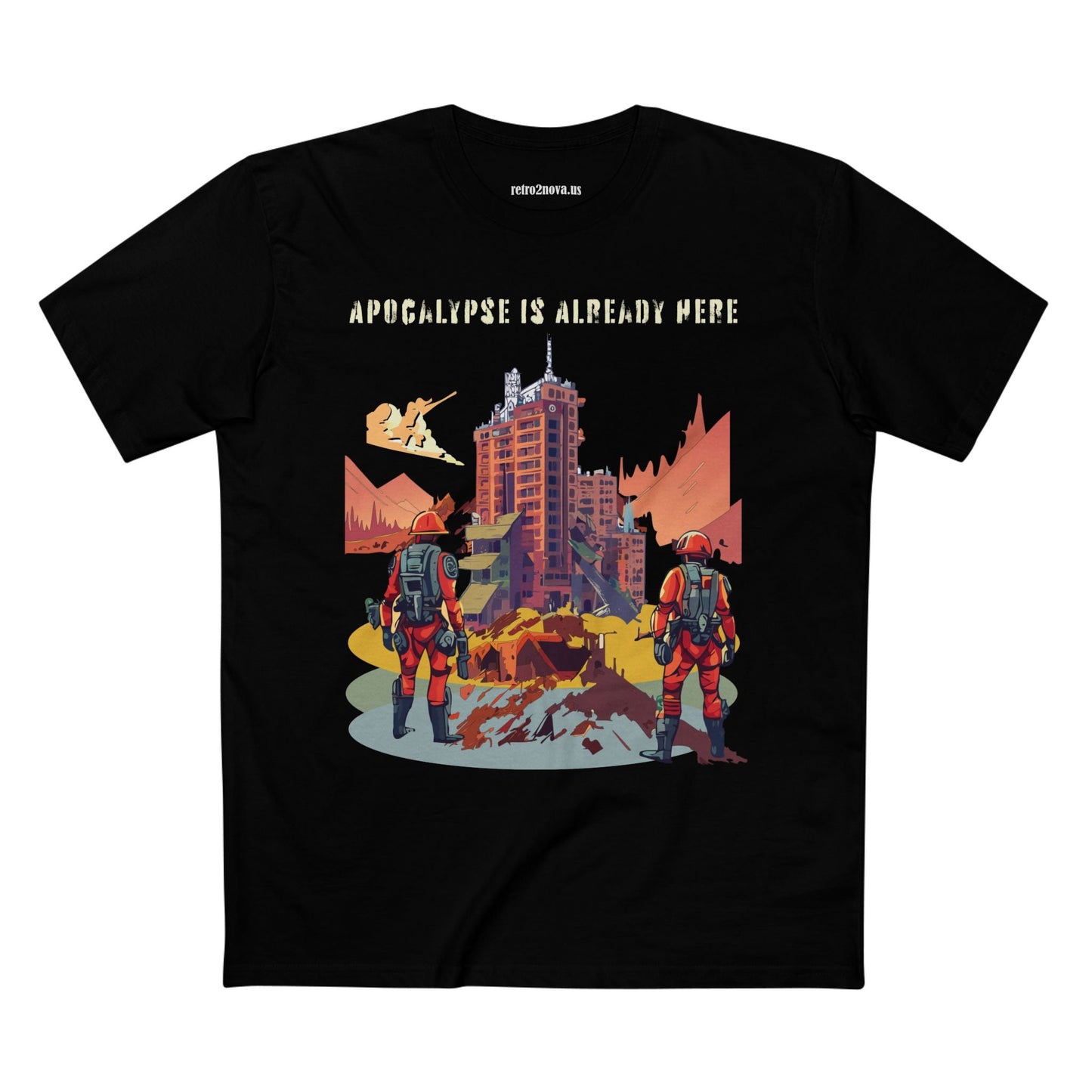 Cataclysm Doomsday Unisex Premium Cotton Tee With Original Art Design Retro2Nova