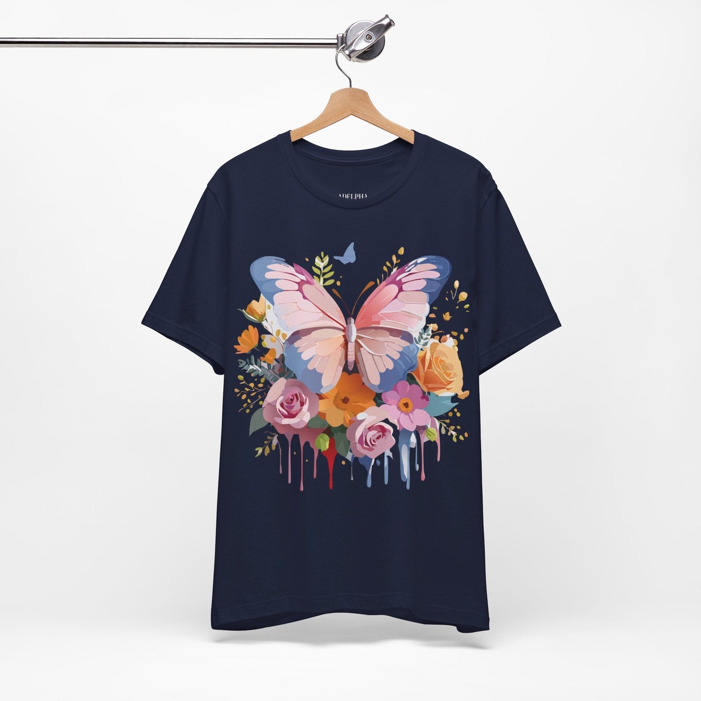 Butterfly Graphic Tee Unisex Short Sleeve Jersey Shirt By Adelpha