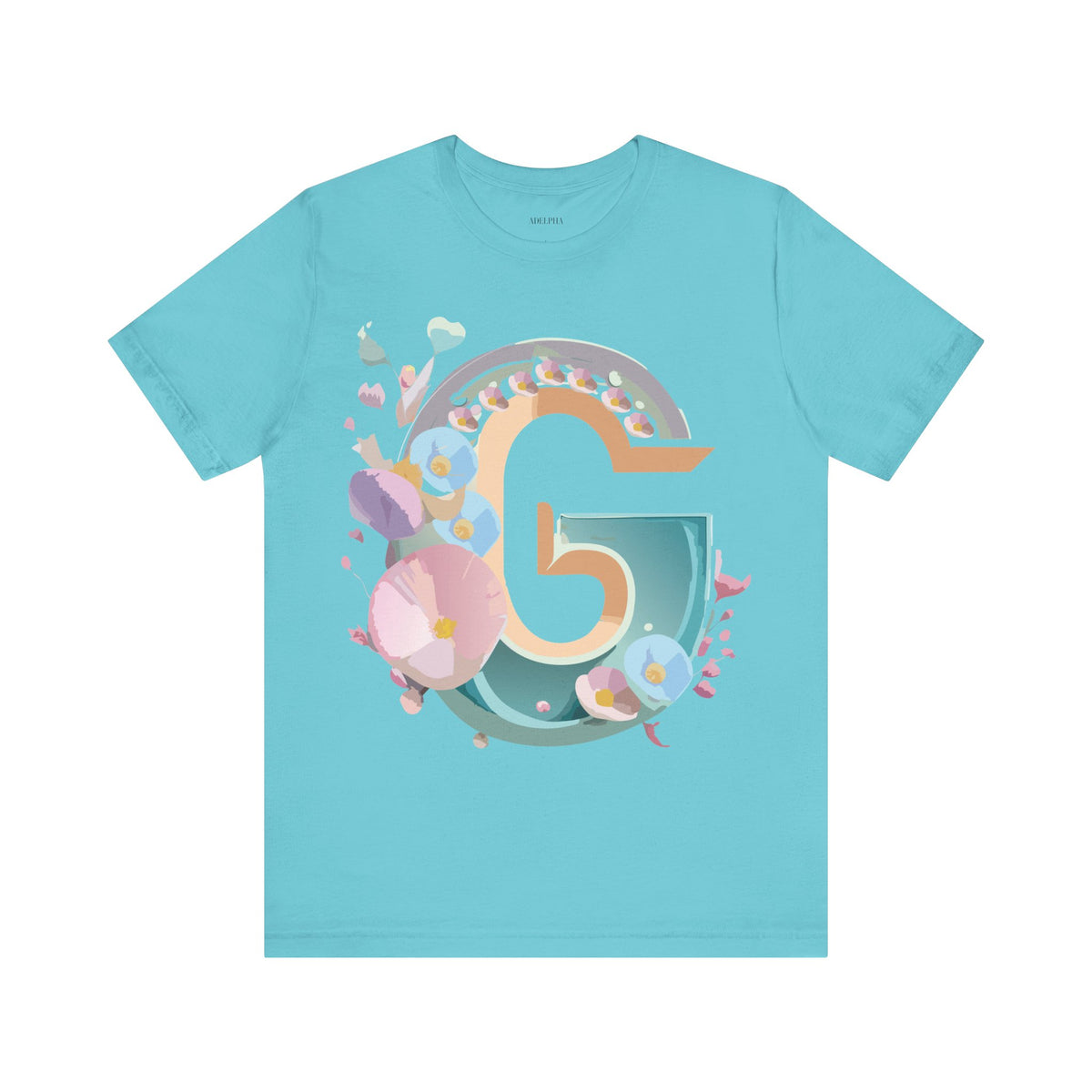 Letter G Graphic Unisex Cotton Bella+Canvas Tee with Art Letter Design