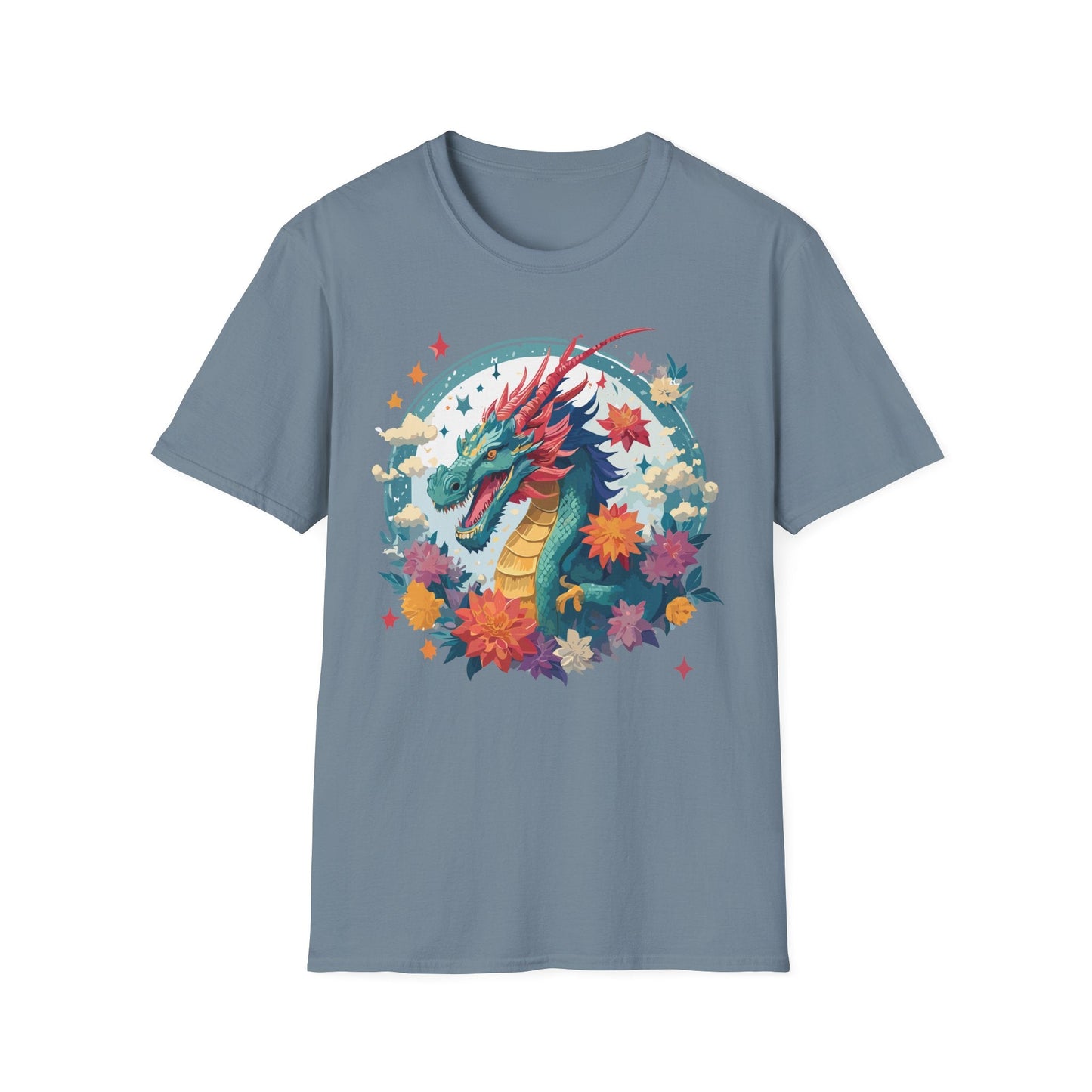 Dragon Graphic Unisex 100 Cotton Tee with Animal Artwork Design 3
