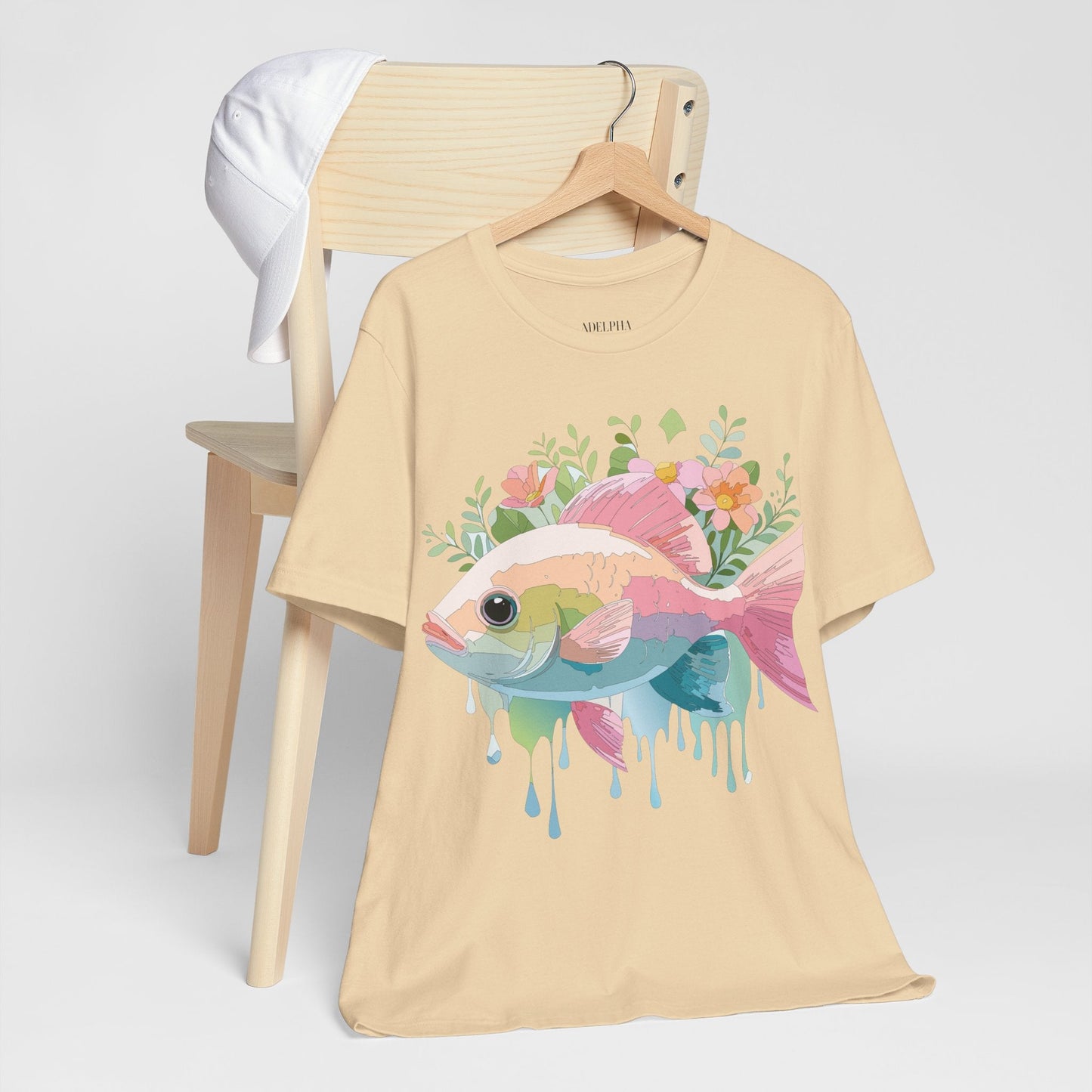 Fish Graphic Unisex 100 Cotton Vintage Artwork Tee 1