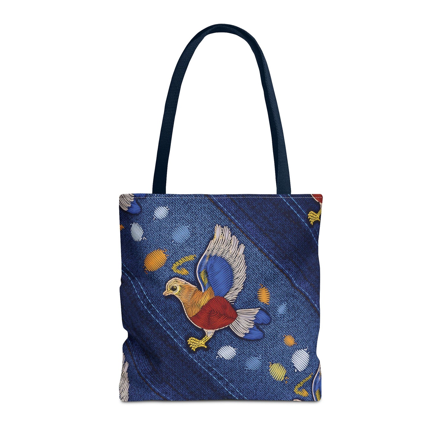 Denim Fabric Imitation Print Unisex Canvas Bag Poly Spun 3 Sizes Tote Bag 194