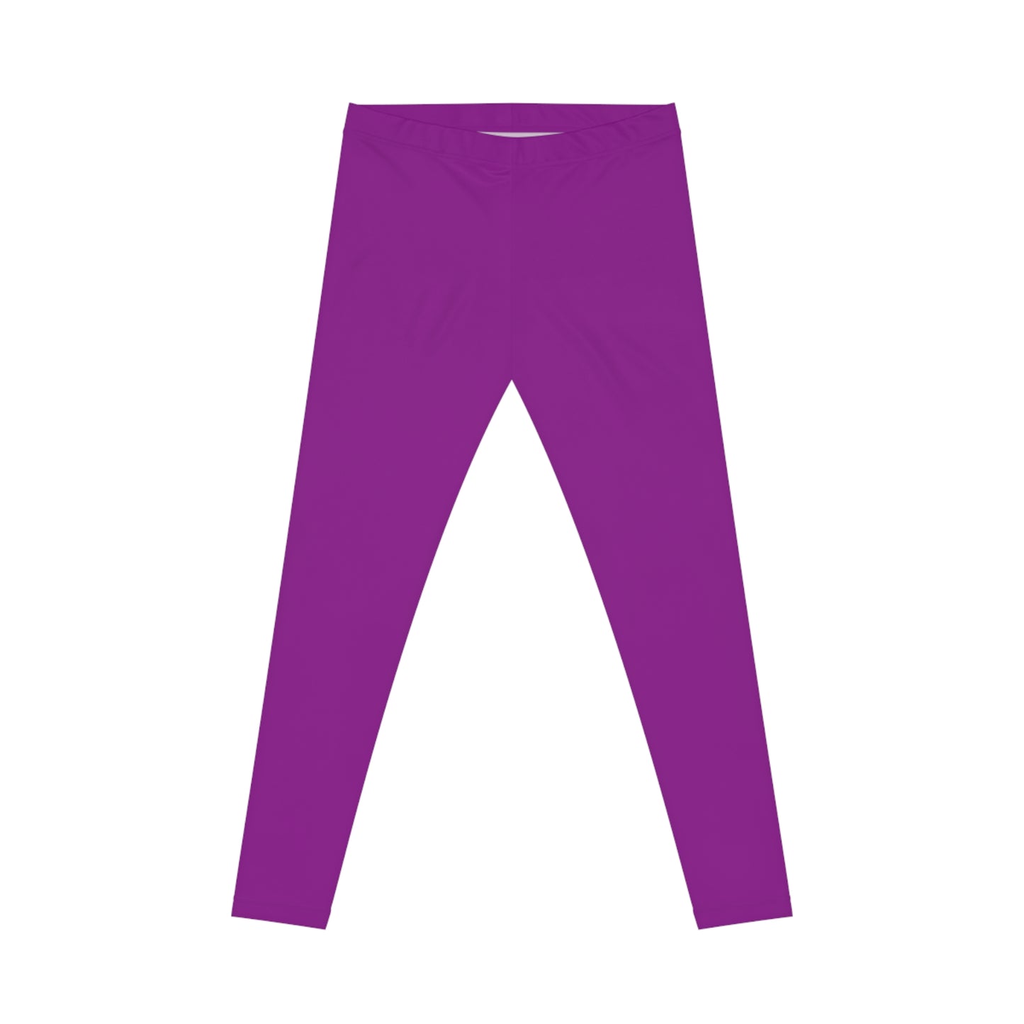 Dark Magenta Color Women's Poly-Span Casual Leggings XS-2XL