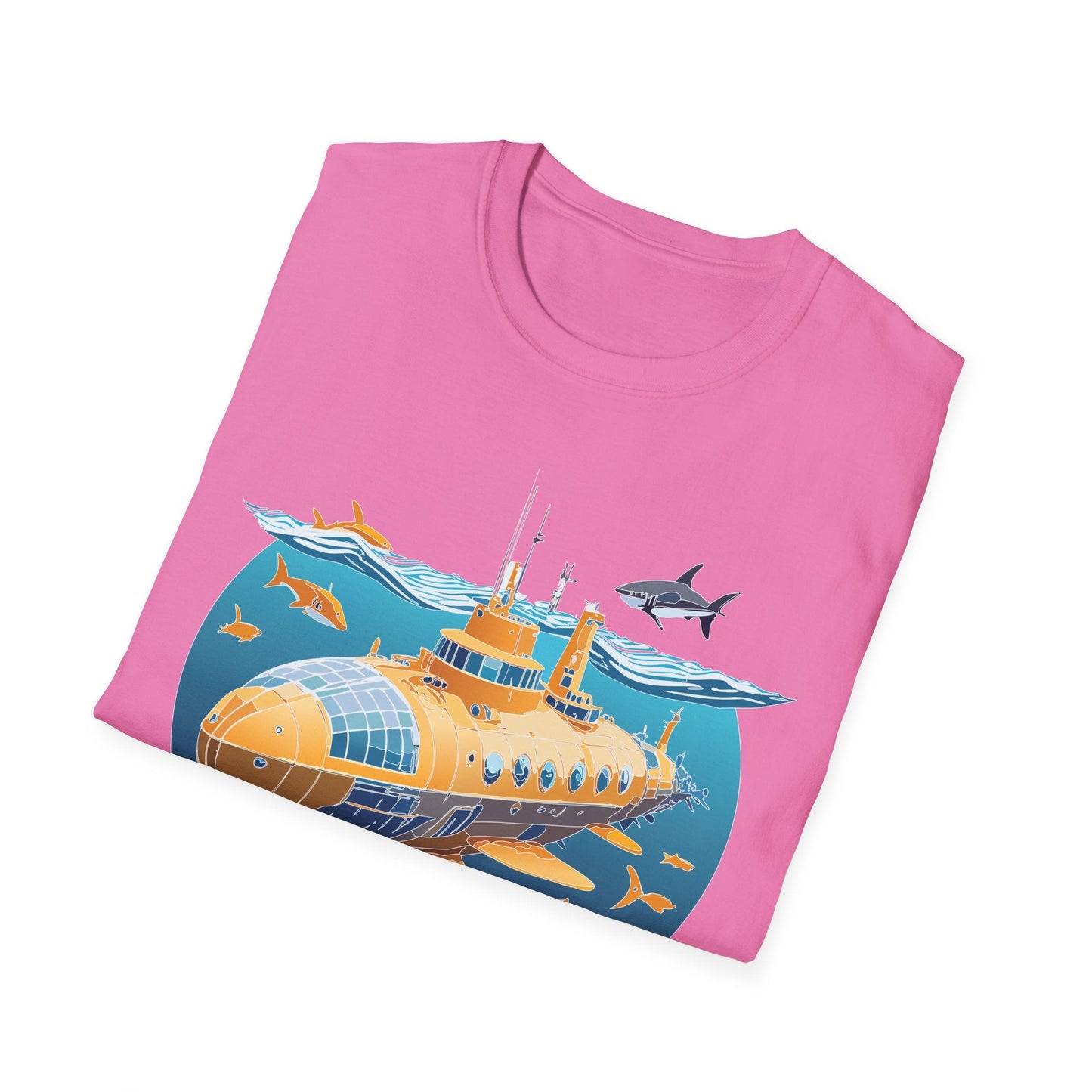 Ocean Themed Unisex Softstyle T Shirt 100 Percent Ring Spun Cotton U Boat Design Tee Everyday