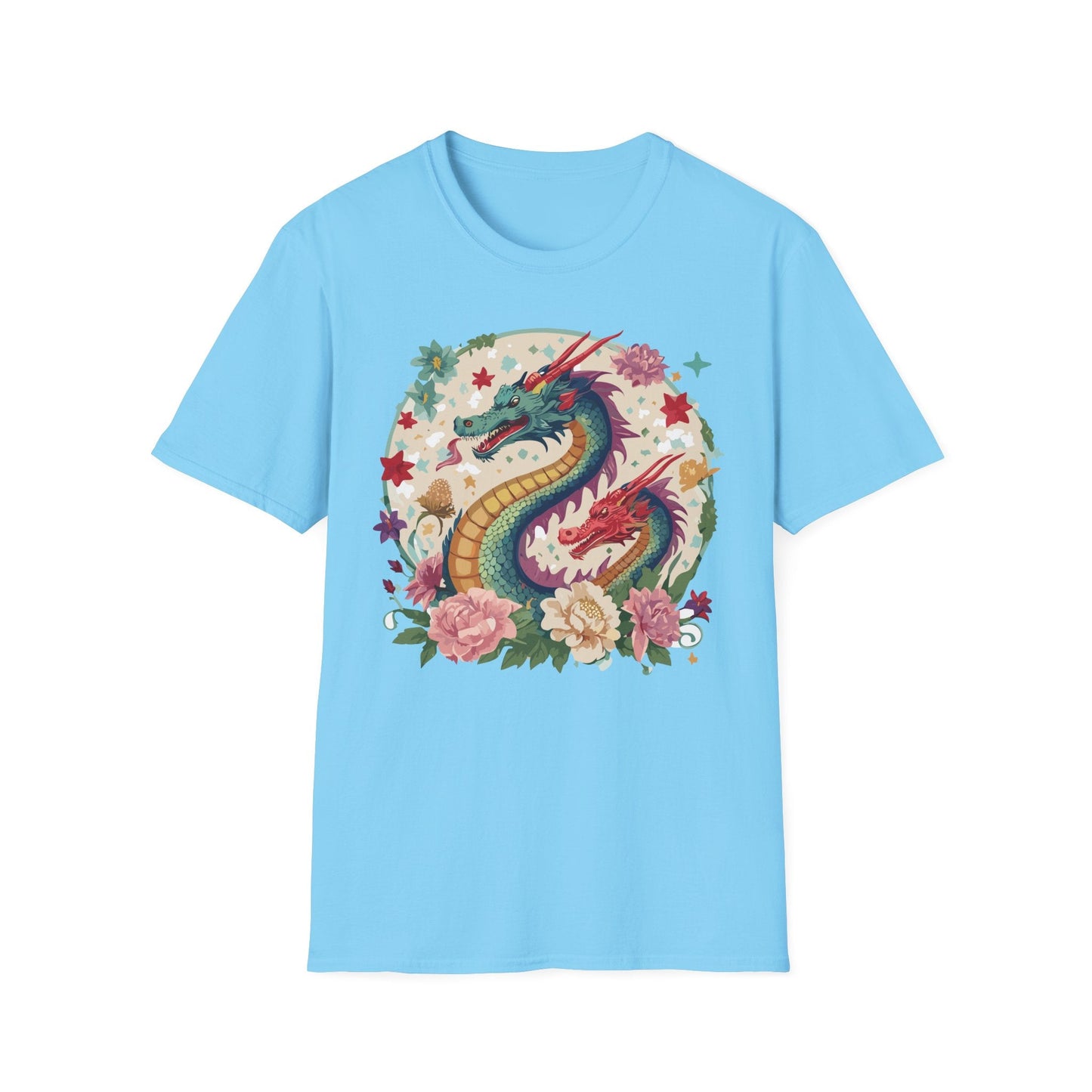Dragon Graphic Unisex 100 Cotton Tee with Animal Artwork Design 6