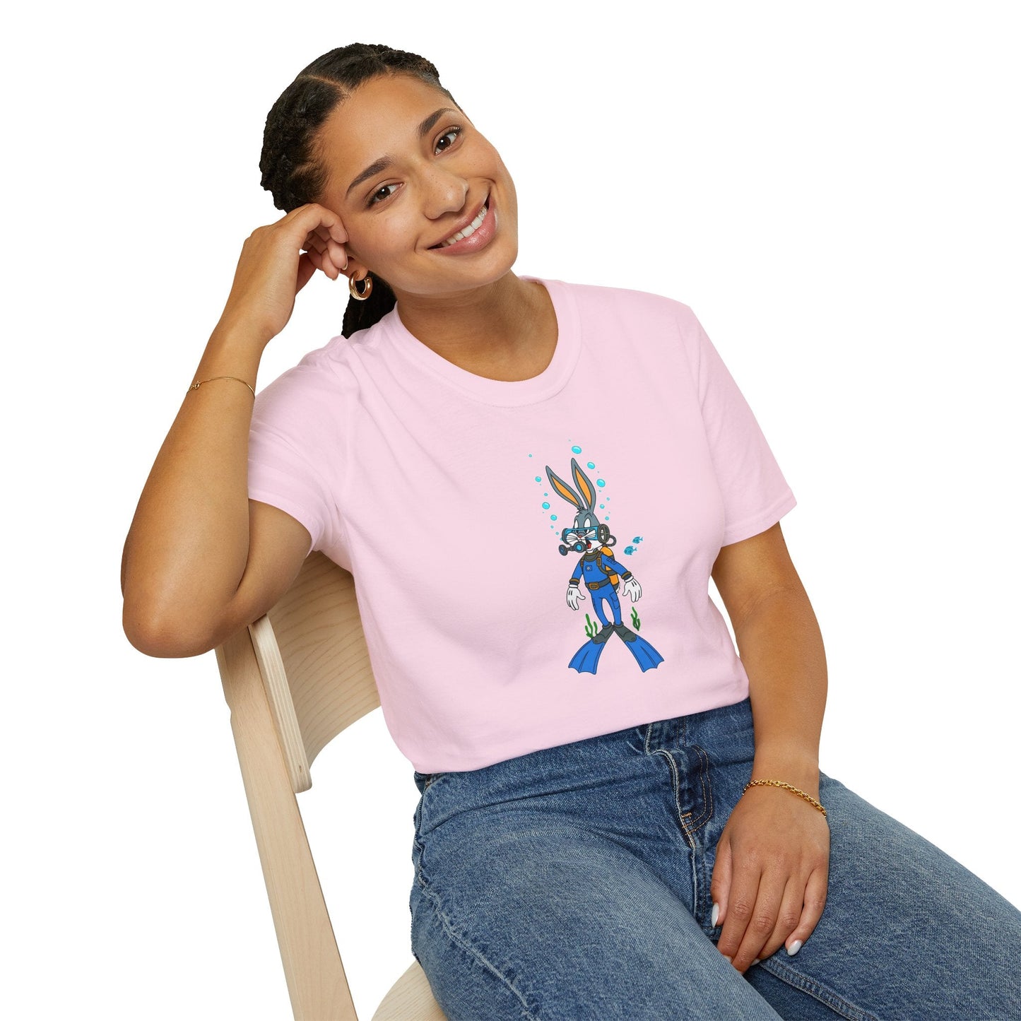 Bugs Bunny Animation Shirt Unisex T Shirt Cartoon Design Tee 100 Percent Cotton Gildan Softstyle