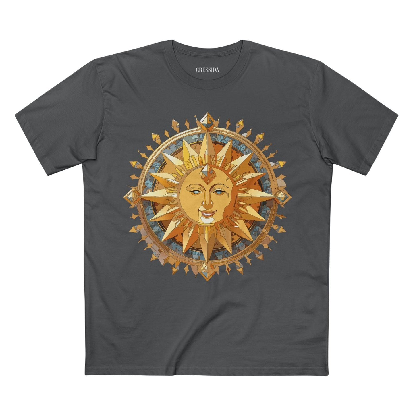 Gold Sun Graphic Unisex 100 Cotton T-Shirt with Golden Art Design 16